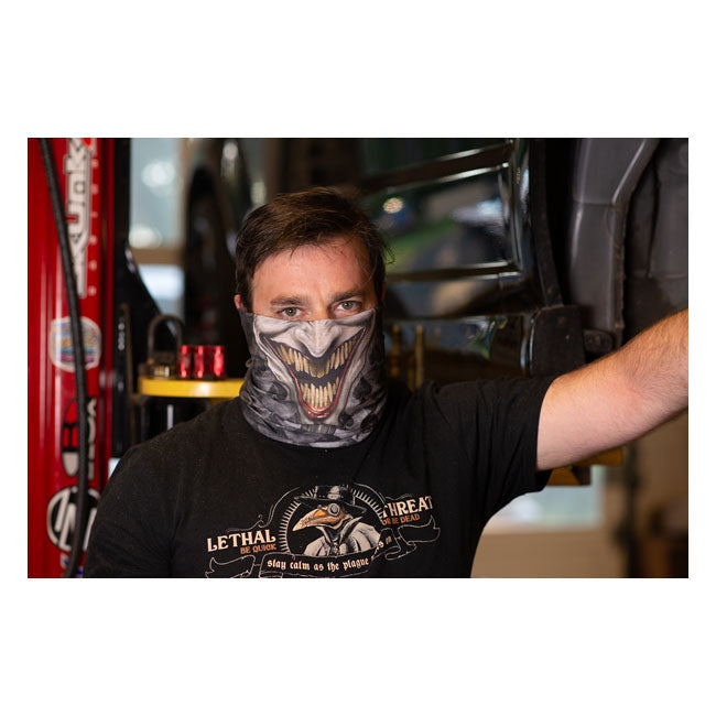 Lethal Threat Jester Face Tubular Mask Bandana