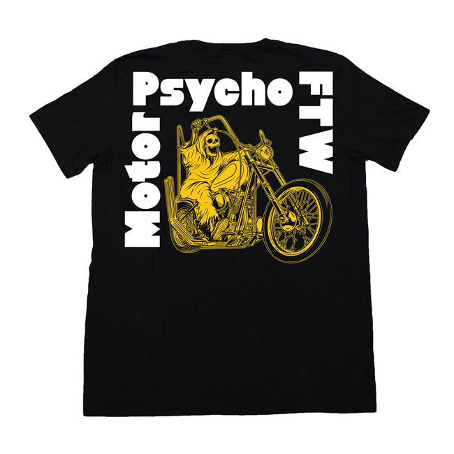 Down-N-Out Motor Psycho T-Shirt Black
