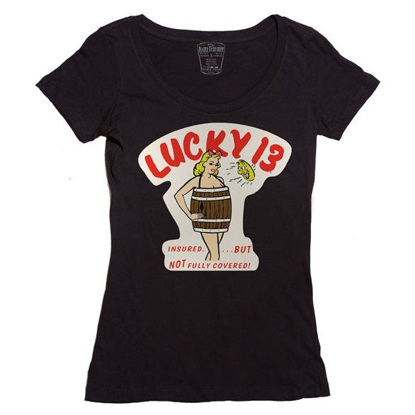 Lucky 13 Insured Ladies T-Shirt Black - alternate product view