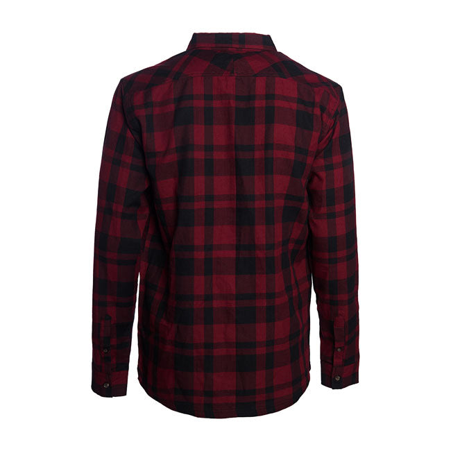 West Coast Choppers LA Bomba Herringbone Flannel Shirt Red / Black