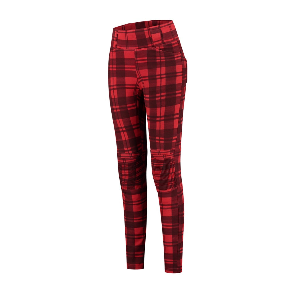 Rusty Stitches Claudia V2 Ladies Leggings Red / Black - FREE UK Delivery, FREE 365 Day Returns | Moto Central