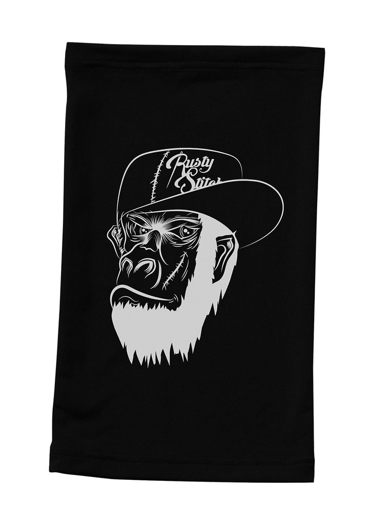 Rusty Stitches Monkey Neck Tube Printed Black - FREE UK Delivery, FREE 365 Day Returns | Moto Central