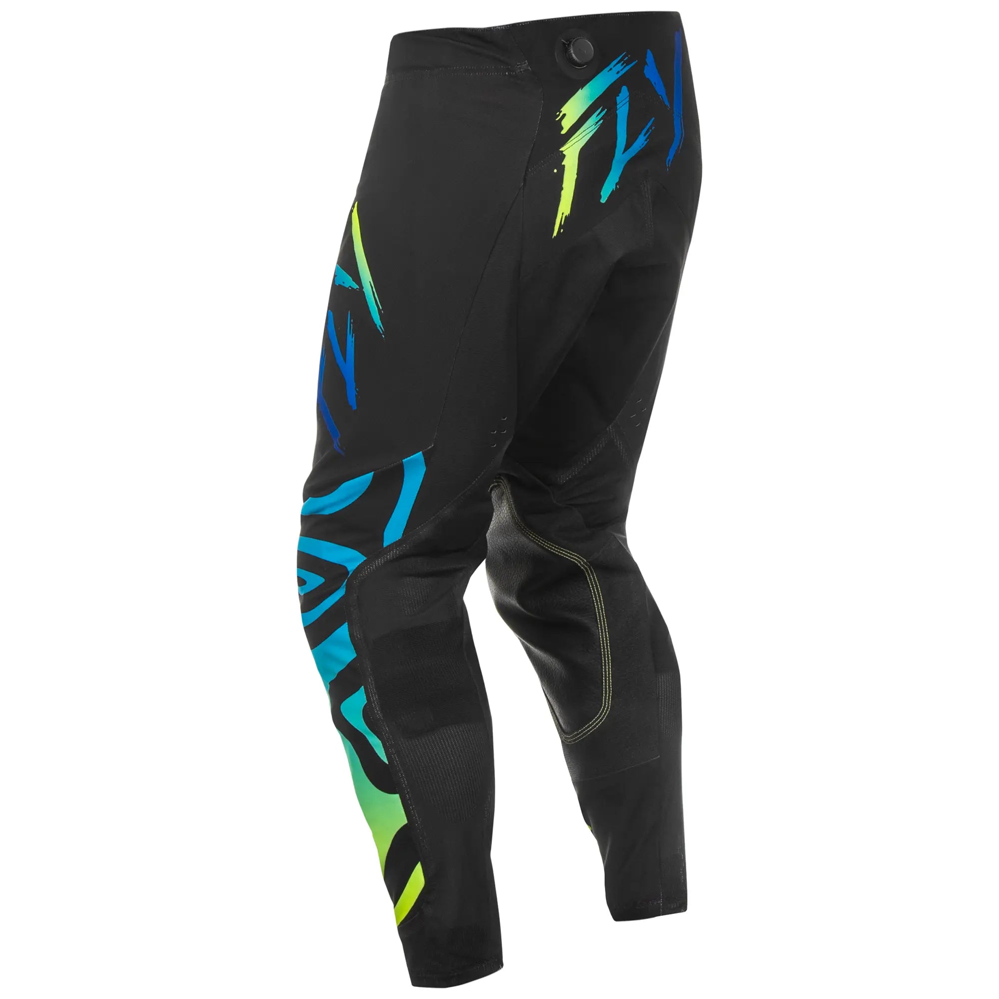 Fly Racing Evo DST MX Trouser Black / Blue / Yellow - FREE UK Shipping, FREE 365 Day Returns | Moto Central