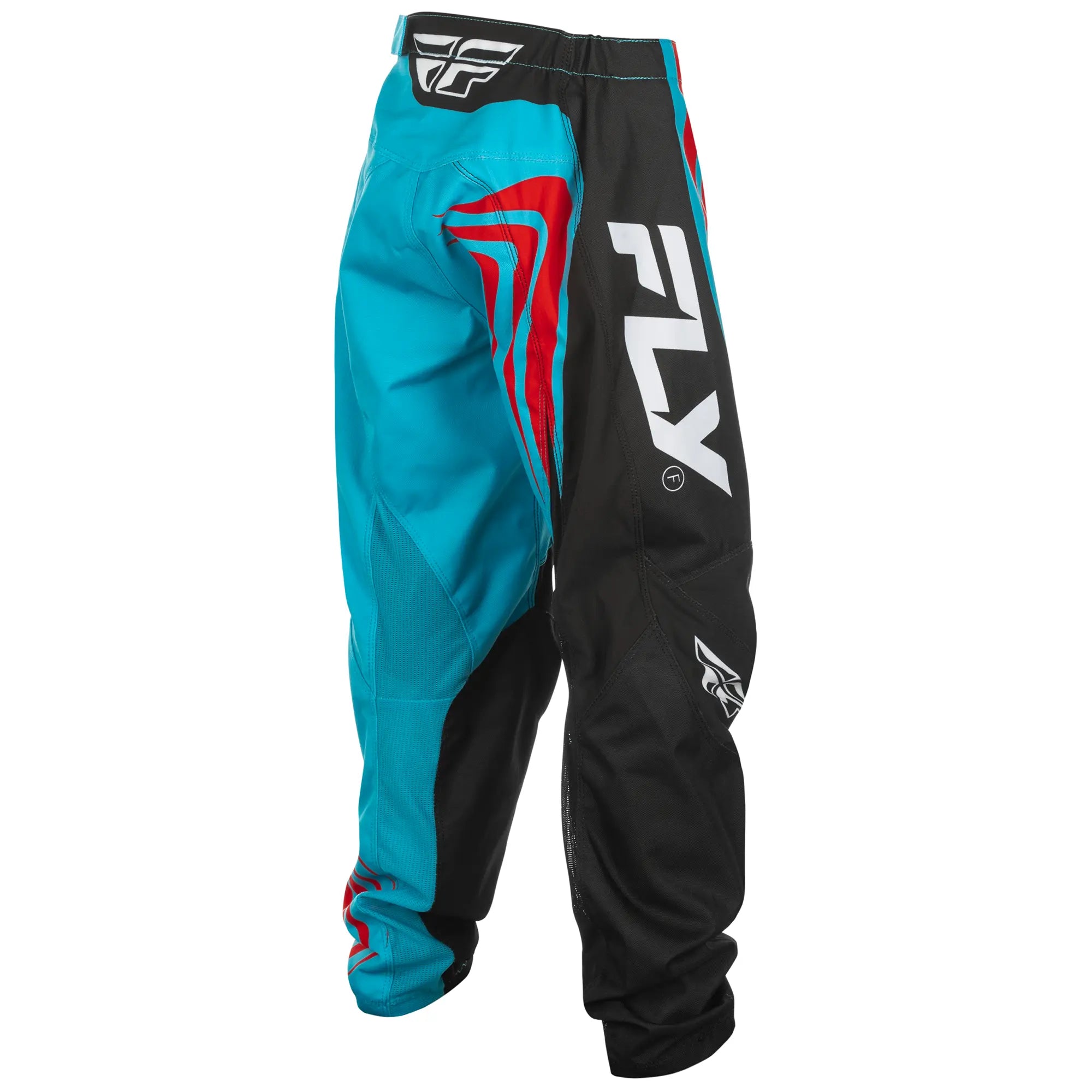 Fly Racing F-16 Youth MX Trouser Cyan / Black / Red - FREE UK Shipping, FREE 365 Day Returns | Moto Central