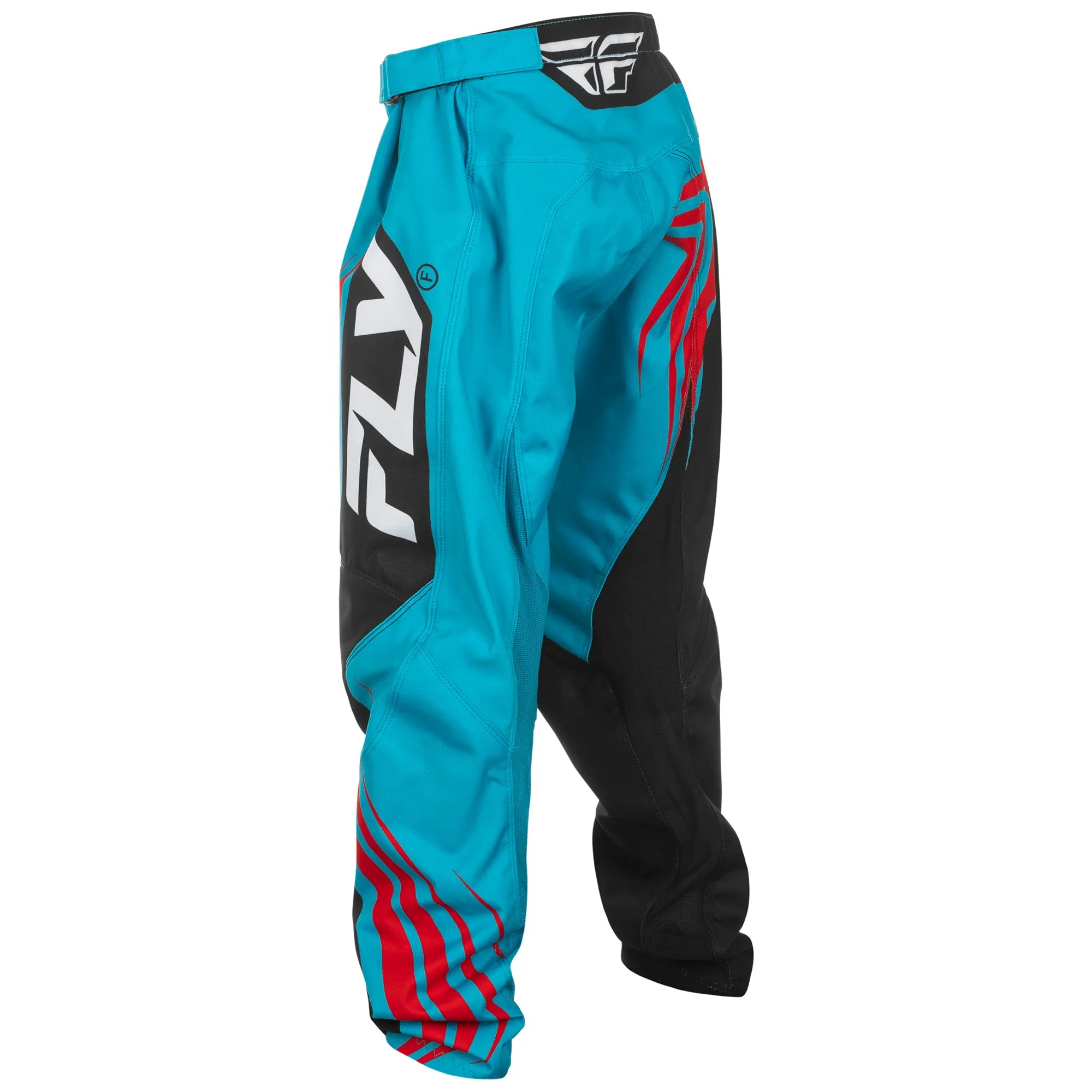 Fly Racing F-16 Youth MX Trouser Cyan / Black / Red - FREE UK Shipping, FREE 365 Day Returns | Moto Central