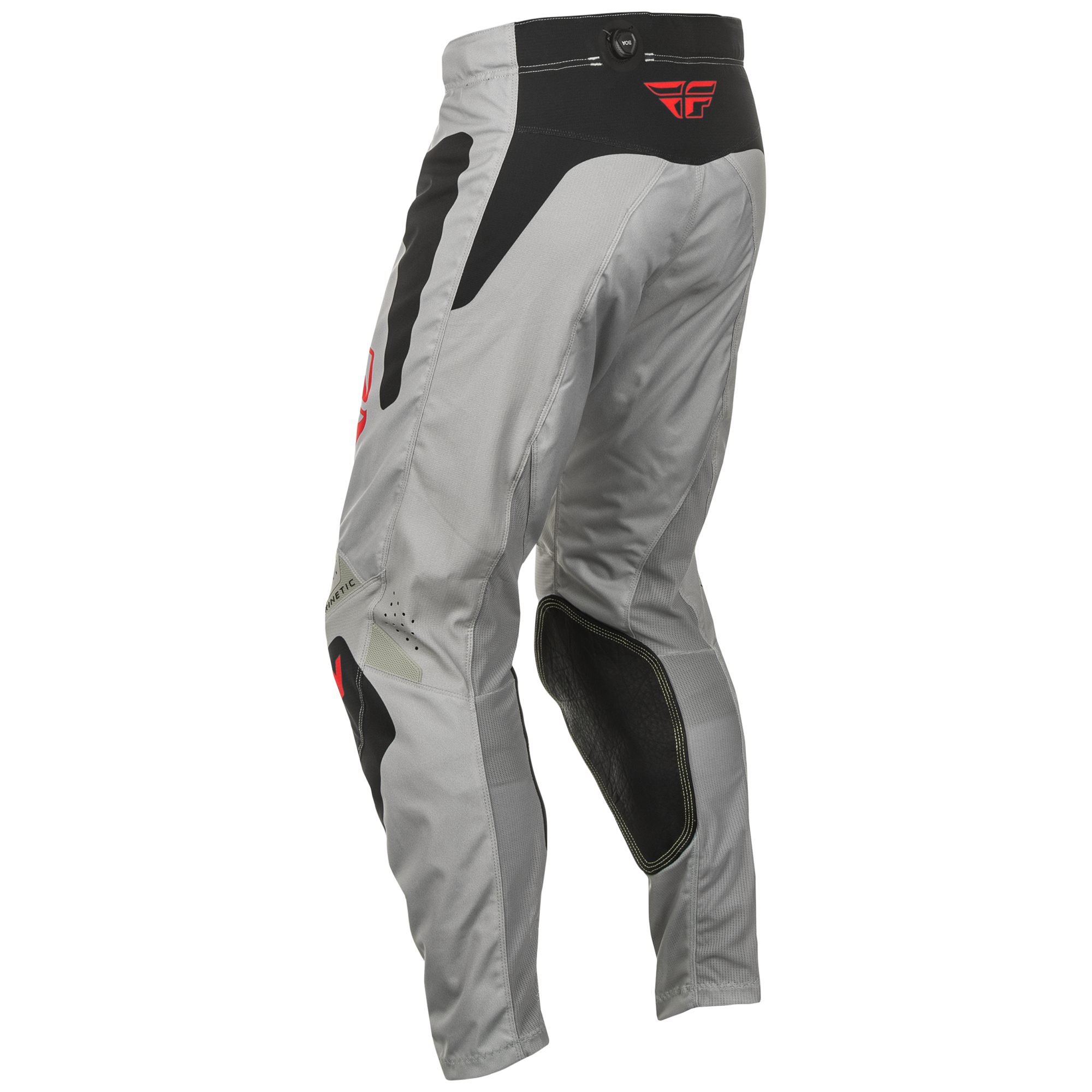 Fly Racing Kinetic SYM MX Trouser Light Grey / Red / Black - FREE UK Shipping, FREE 365 Day Returns | Moto Central