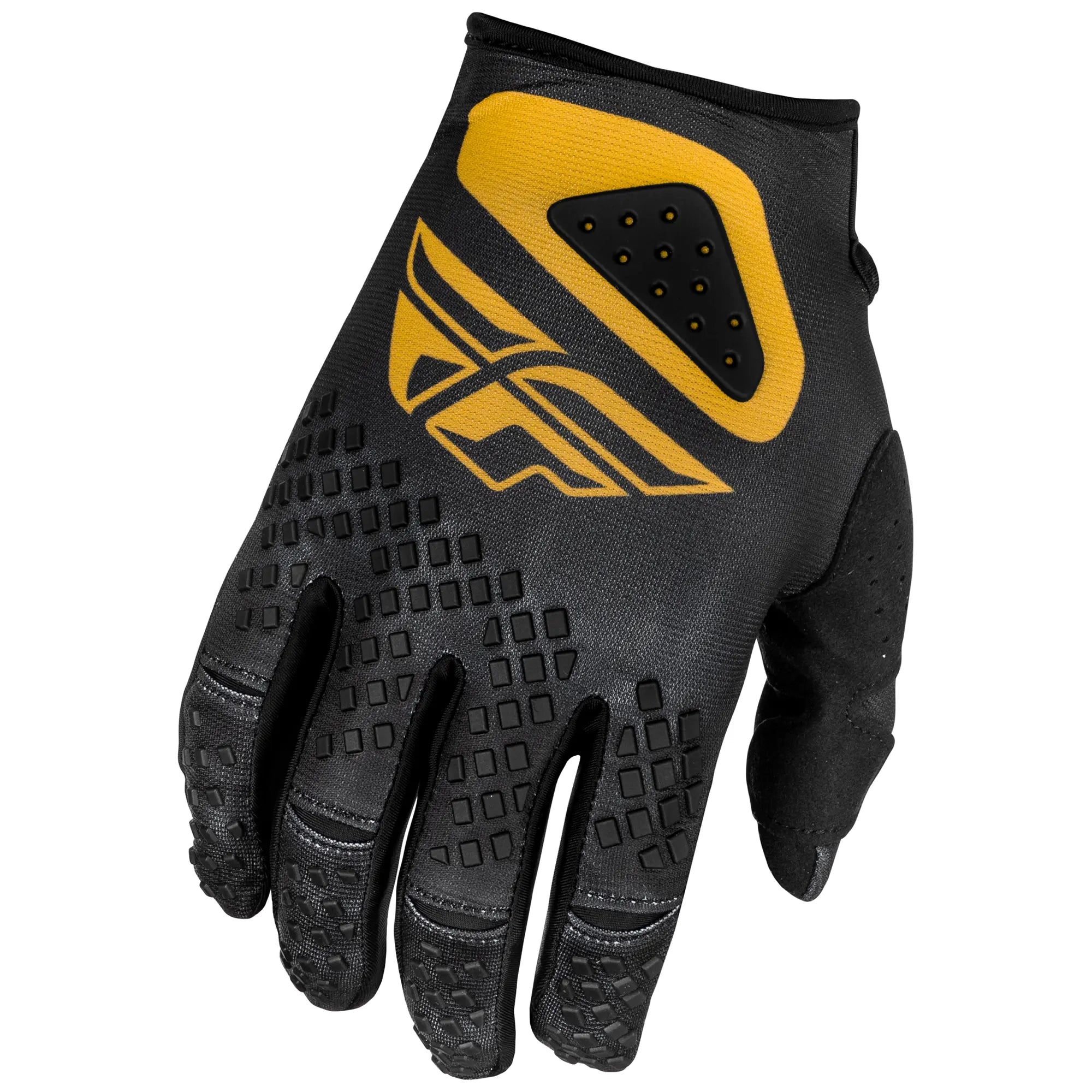 Fly Racing Kinetic Centre MX Gloves Black / Gold - FREE UK Shipping, FREE 365 Day Returns | Moto Central