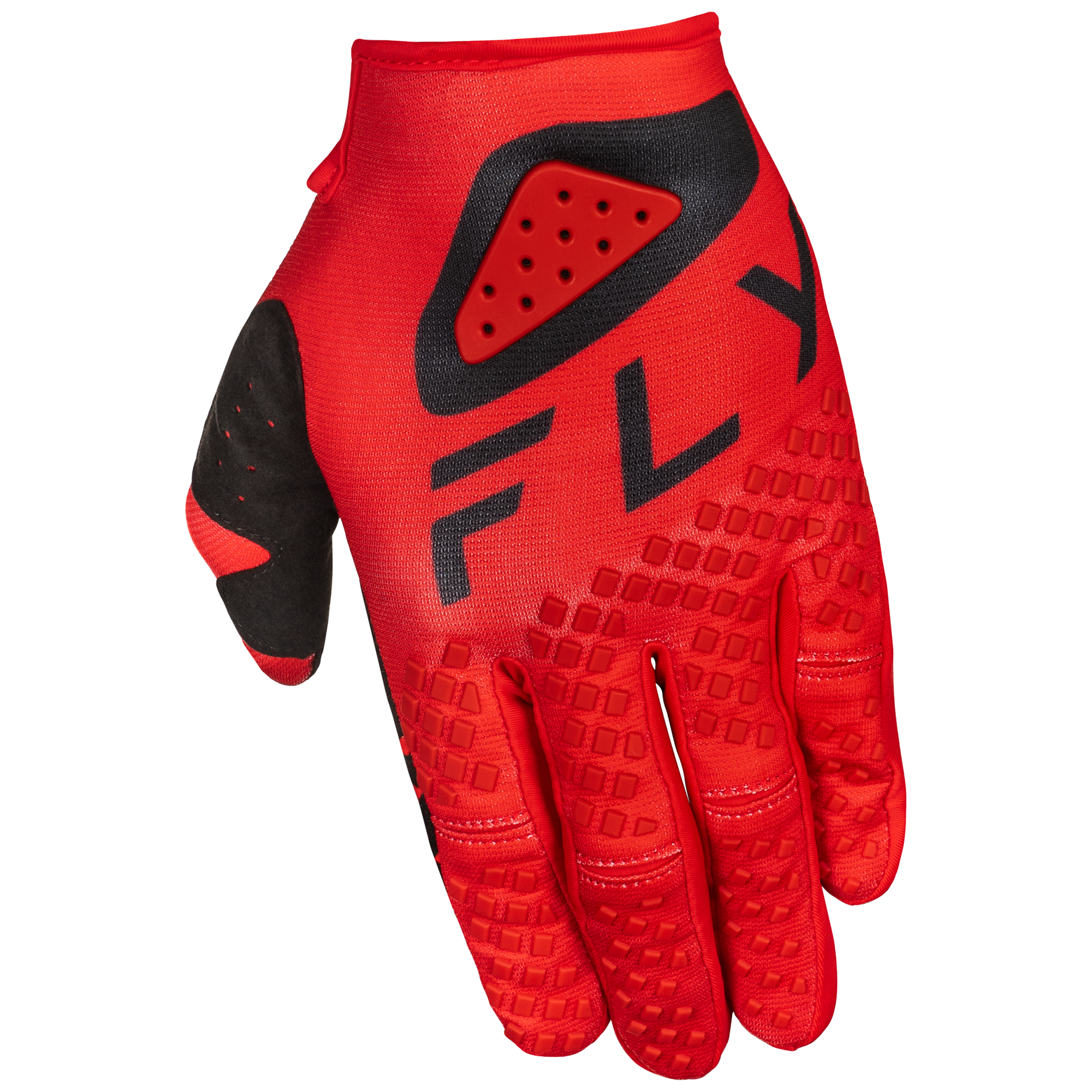 Fly Racing Kinetic Centre MX Gloves Red / Black - FREE UK Shipping, FREE 365 Day Returns | Moto Central
