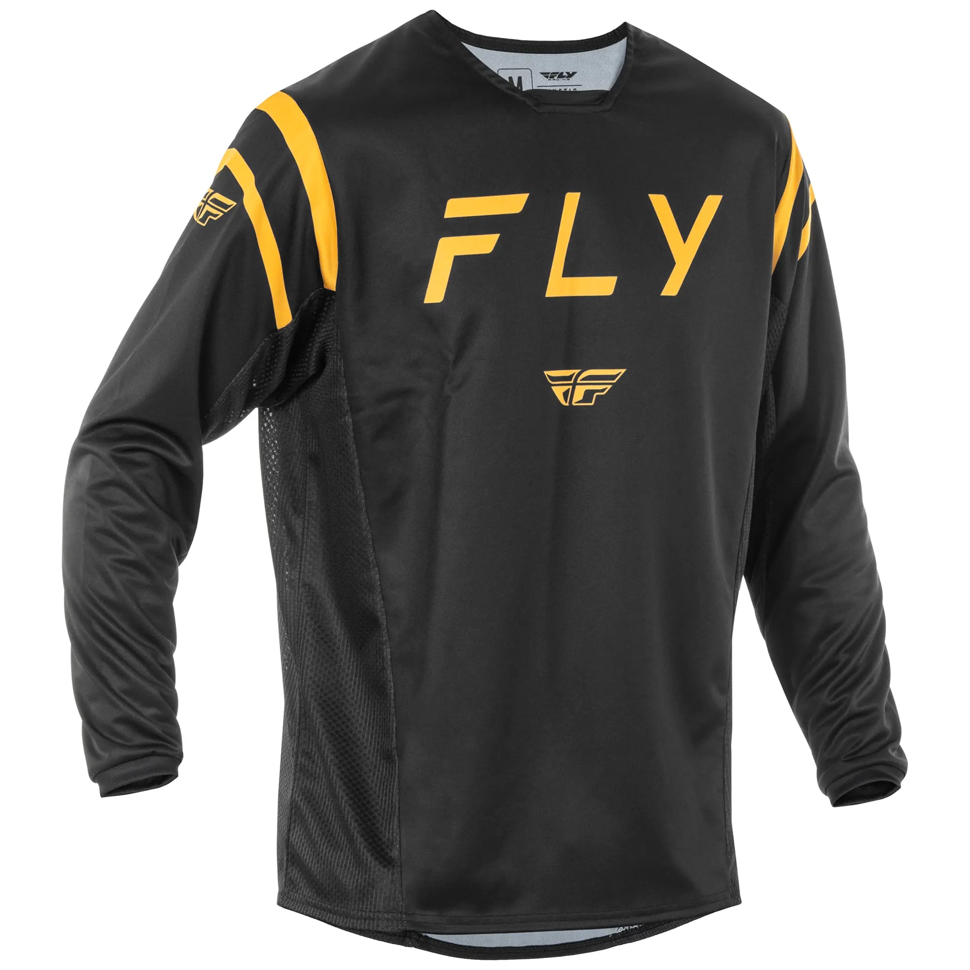 Fly Racing Kinetic Centre MX Jersey Black / Gold - FREE UK Shipping, FREE 365 Day Returns | Moto Central