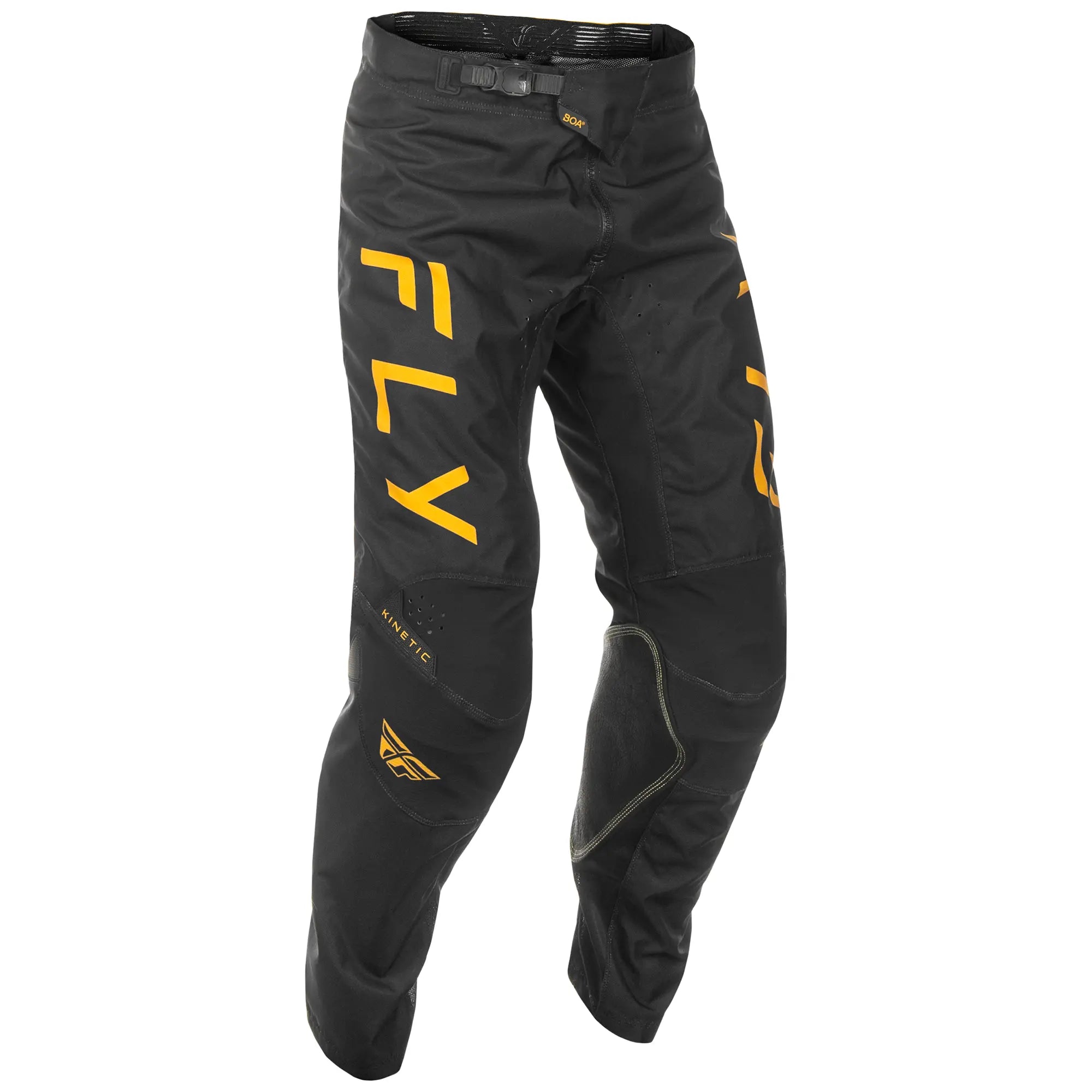 Fly Racing Kinetic Centre MX Trouser Black / Gold - FREE UK Shipping, FREE 365 Day Returns | Moto Central