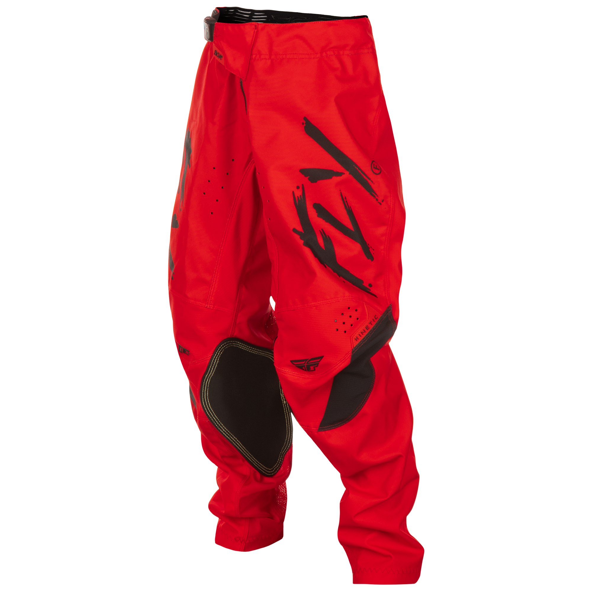 Fly Racing Kinetic Stoke Youth MX Trouser Red / Black - FREE UK Shipping, FREE 365 Day Returns | Moto Central