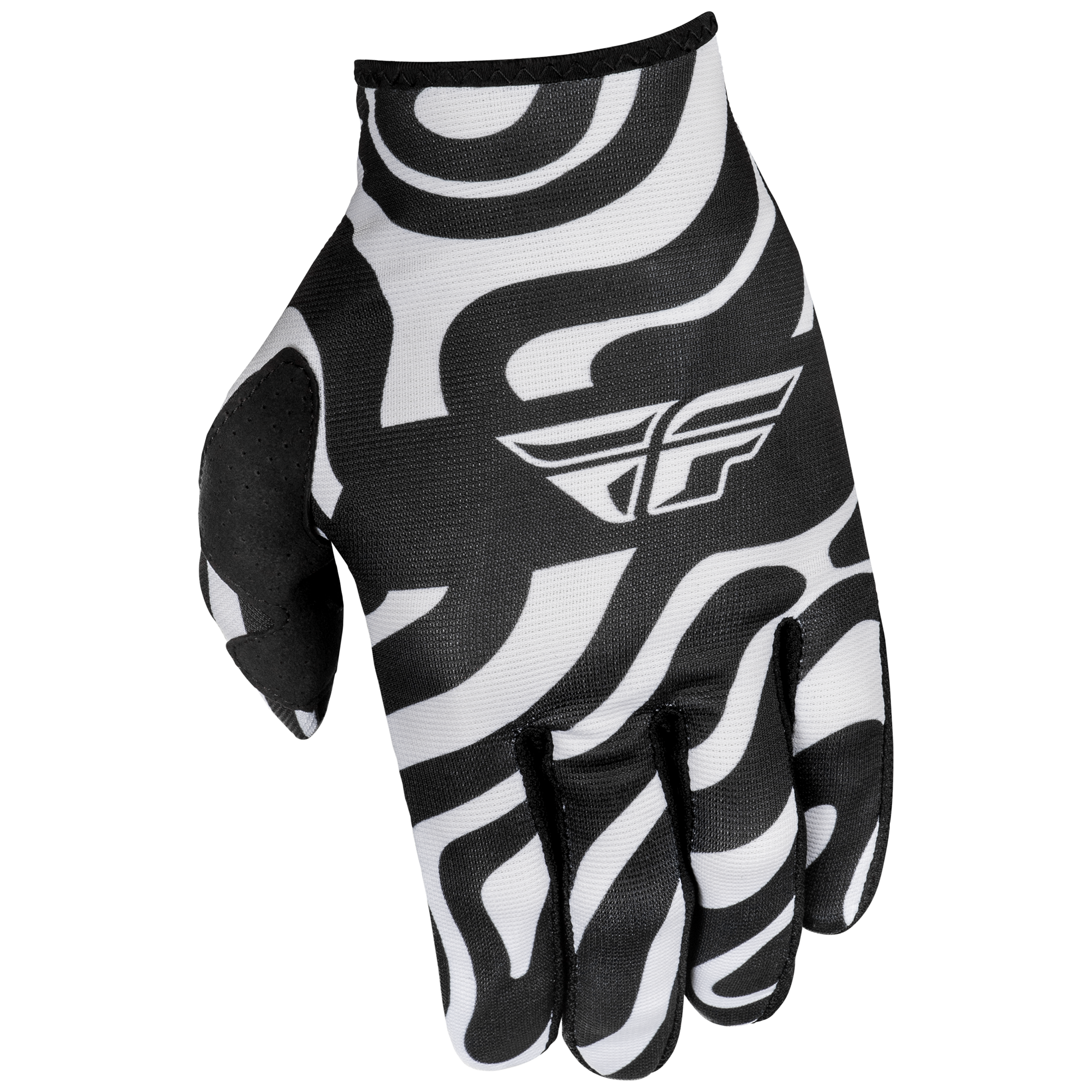 Fly Racing Lite MX Gloves Abyss LE White / Black - FREE UK Shipping, FREE 365 Day Returns | Moto Central