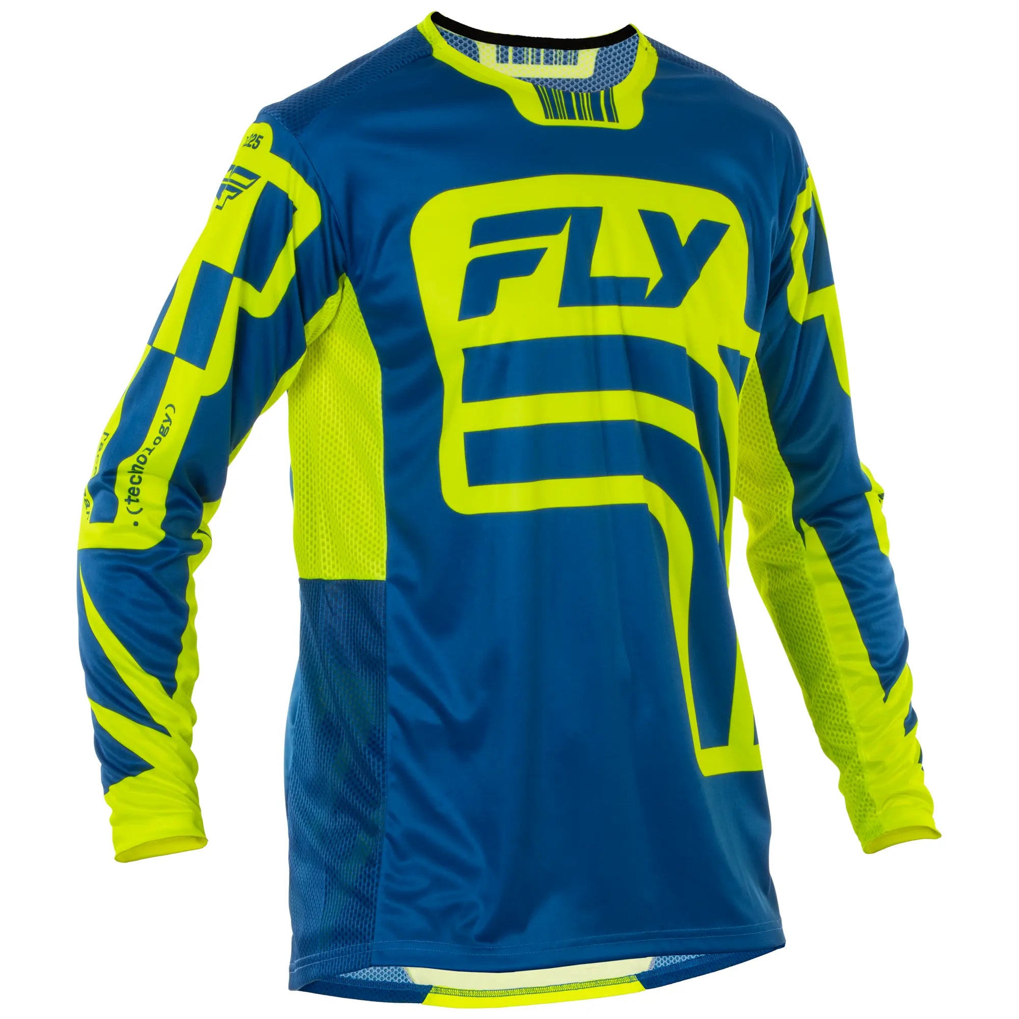 Fly Racing Lite MX Jersey Lancer LE Navy / Hi-Viz - FREE UK Shipping, FREE 365 Day Returns | Moto Central