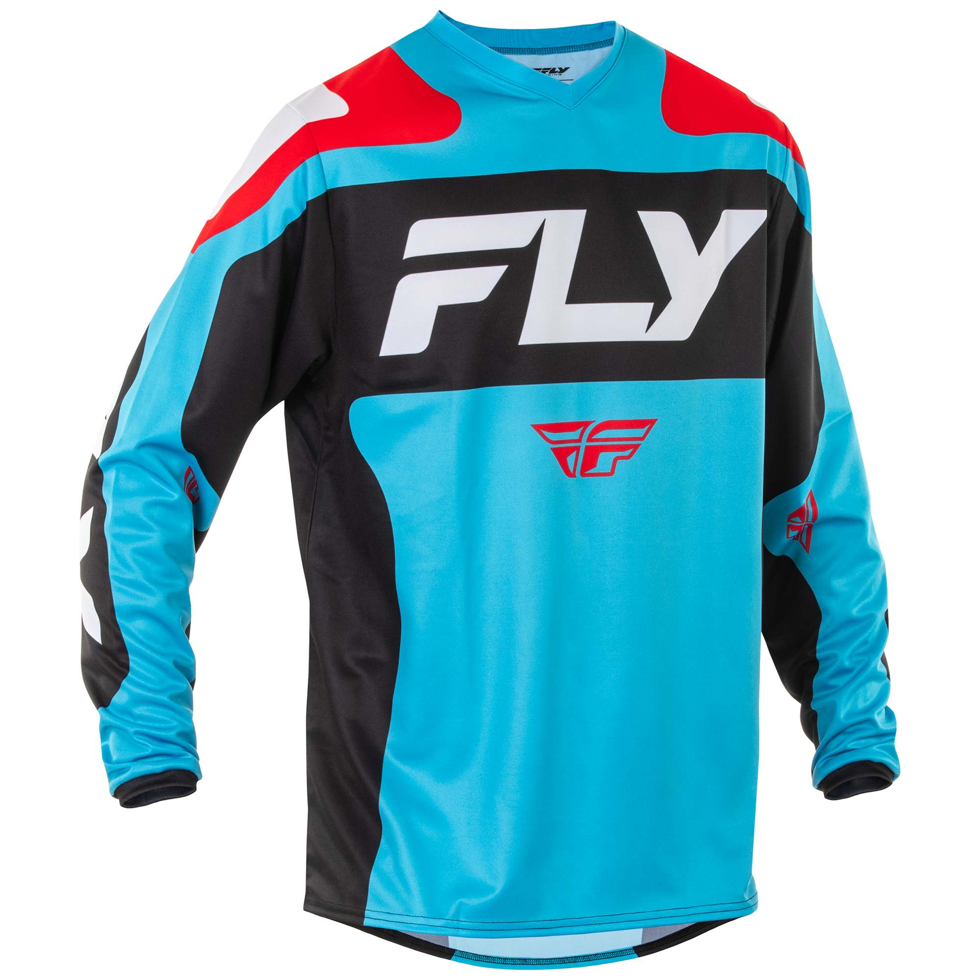 Fly Racing F-16 MX Jersey Cyan / Black / White - FREE UK Shipping, FREE 365 Day Returns | Moto Central