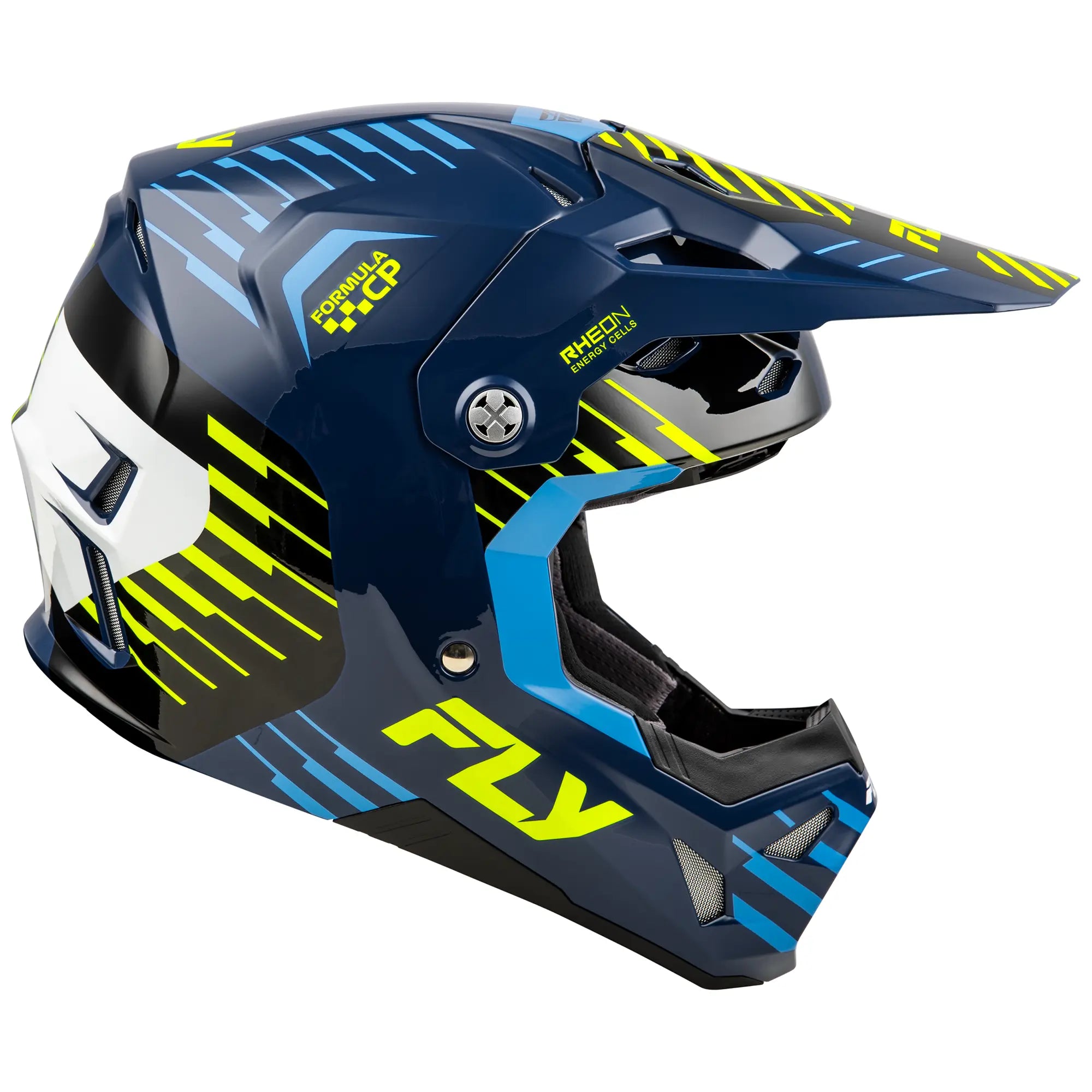 Fly Racing Formula CP Slice Navy / Hi-Viz / White - FREE UK Shipping, FREE 365 Day Returns | Moto Central