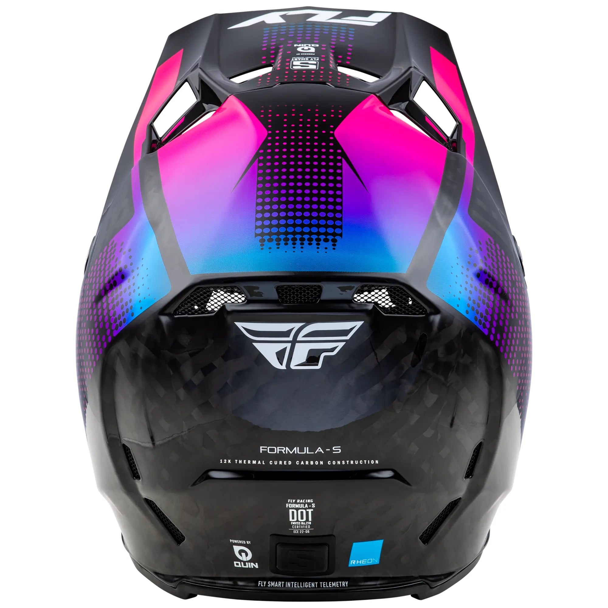 Fly Racing Formula S Protocol Carbon Black Carbon / Blue / Pink - FREE UK Shipping, FREE 365 Day Returns | Moto Central