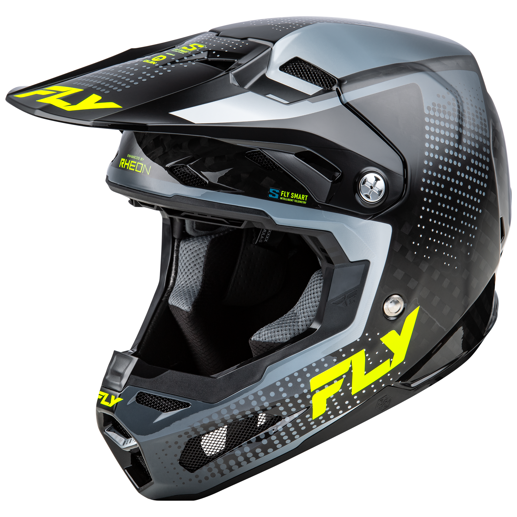 Fly Racing Formula S Protocol Carbon Black Carbon / Grey / Hi-Viz - FREE UK Shipping, FREE 365 Day Returns | Moto Central