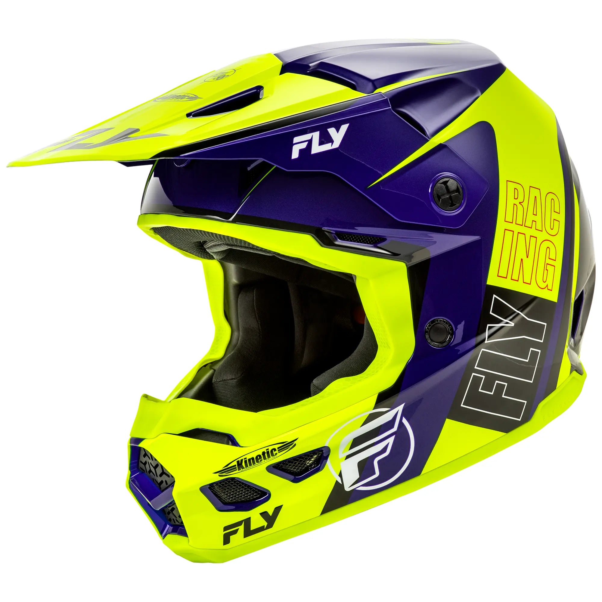 Fly Racing Kinetic Rally Hi-Viz / Blue / Black - FREE UK Shipping, FREE 365 Day Returns | Moto Central