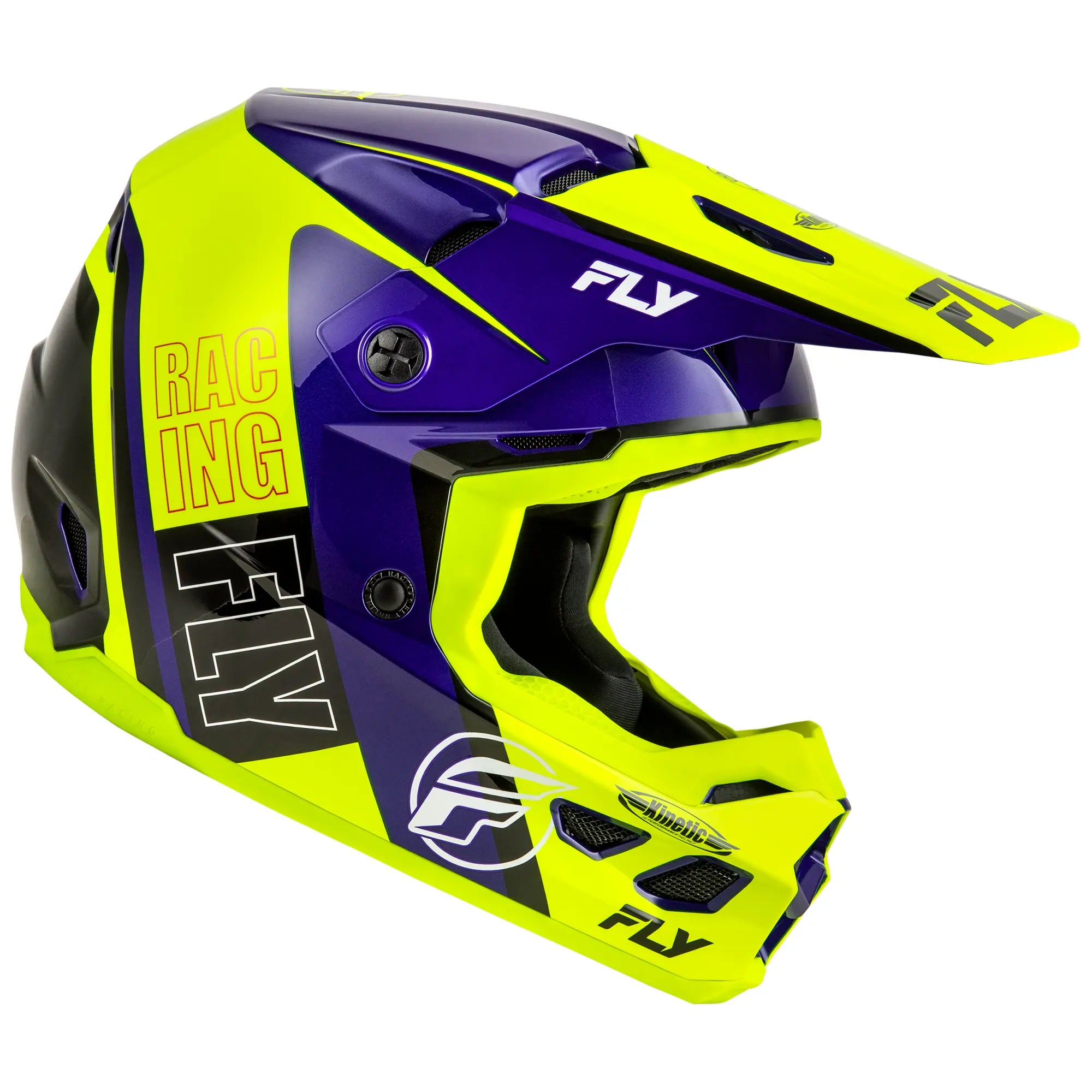 Fly Racing Kinetic Rally Hi-Viz / Blue / Black - FREE UK Shipping, FREE 365 Day Returns | Moto Central