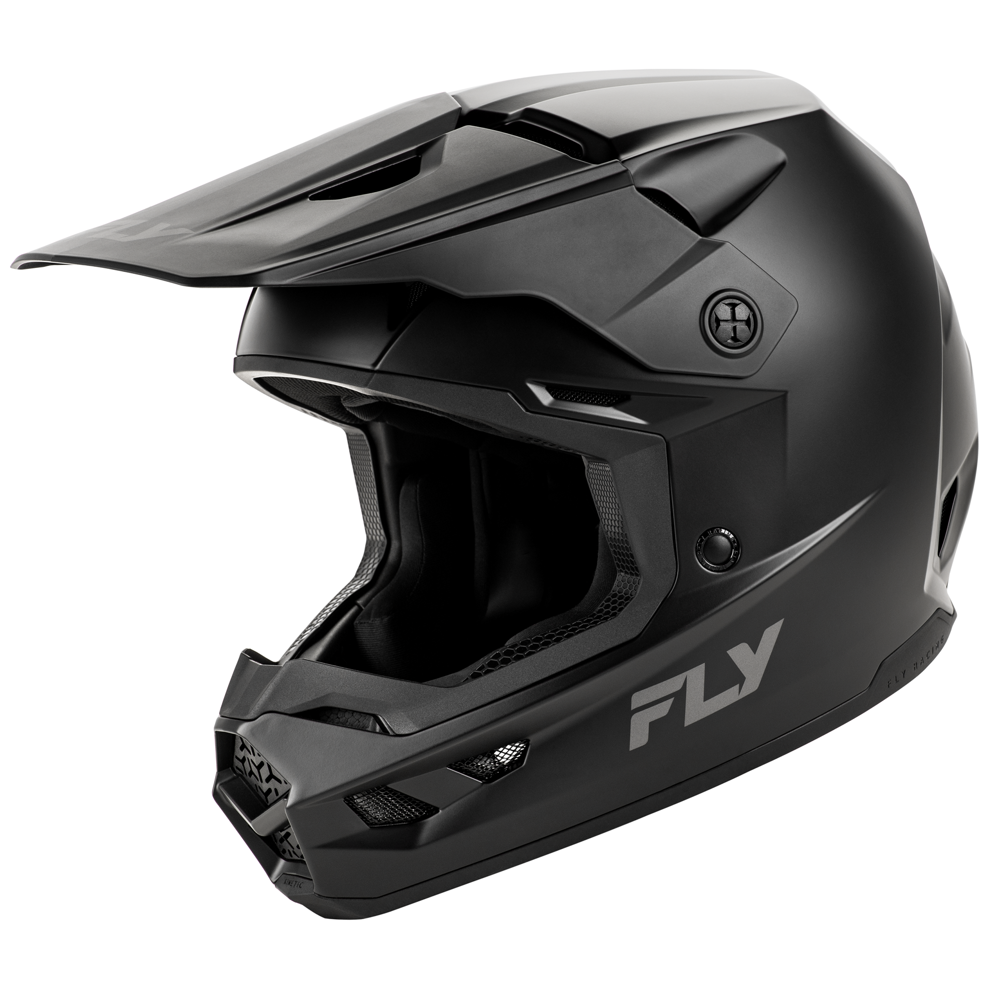 Fly Racing Kinetic Solid Youth Matte Black - FREE UK Shipping, FREE 365 Day Returns | Moto Central