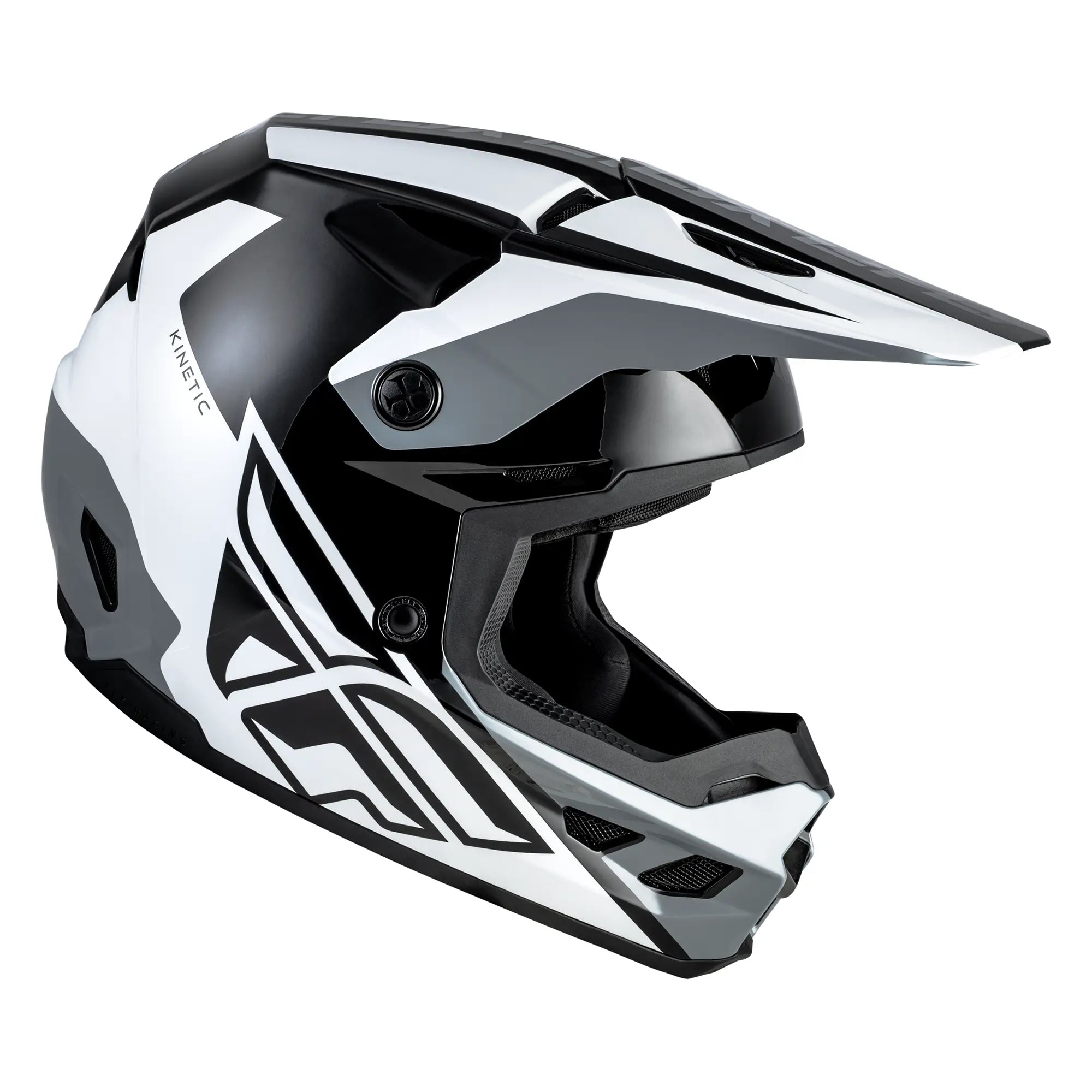 Fly Racing Kinetic Crest Black / White / Grey - FREE UK Shipping, FREE 365 Day Returns | Moto Central