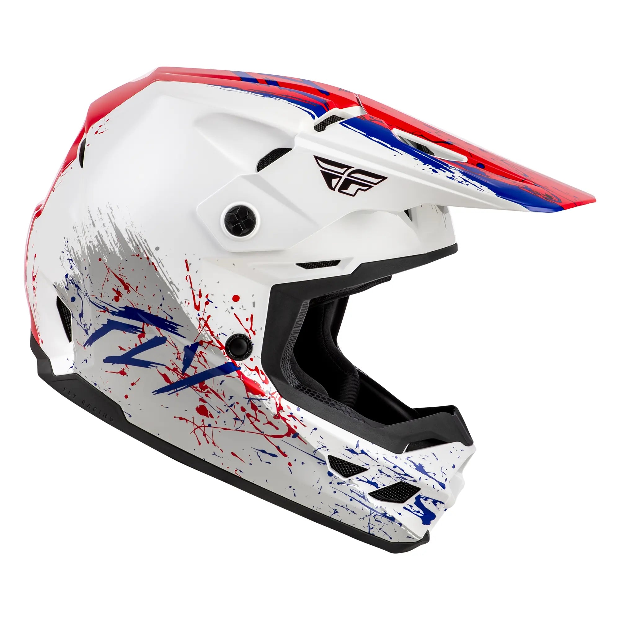 Fly Racing Kinetic Youth Drip Red / White / Blue - FREE UK Shipping, FREE 365 Day Returns | Moto Central