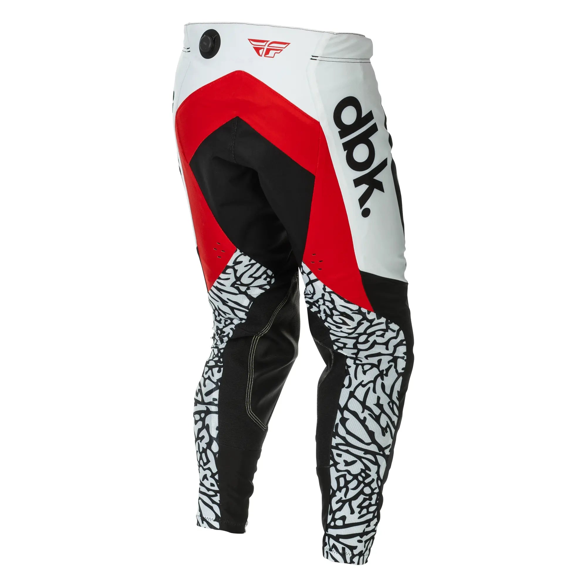Fly Racing Evo DST DBK MX Trouser Black / White / Red - FREE UK Shipping, FREE 365 Day Returns | Moto Central