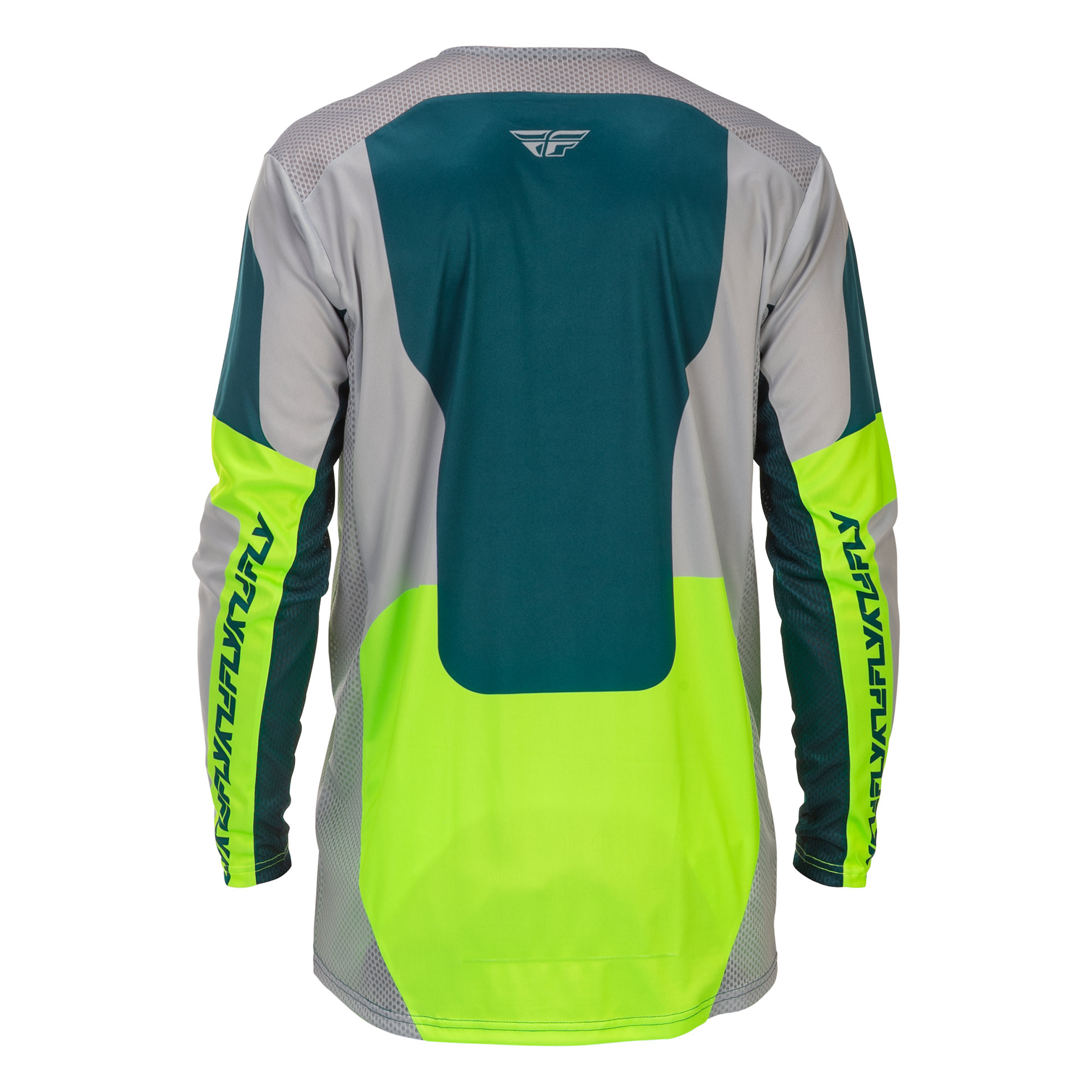 Fly Racing Lite MX Jersey Grey / Lime / Teal - FREE UK Shipping, FREE 365 Day Returns | Moto Central