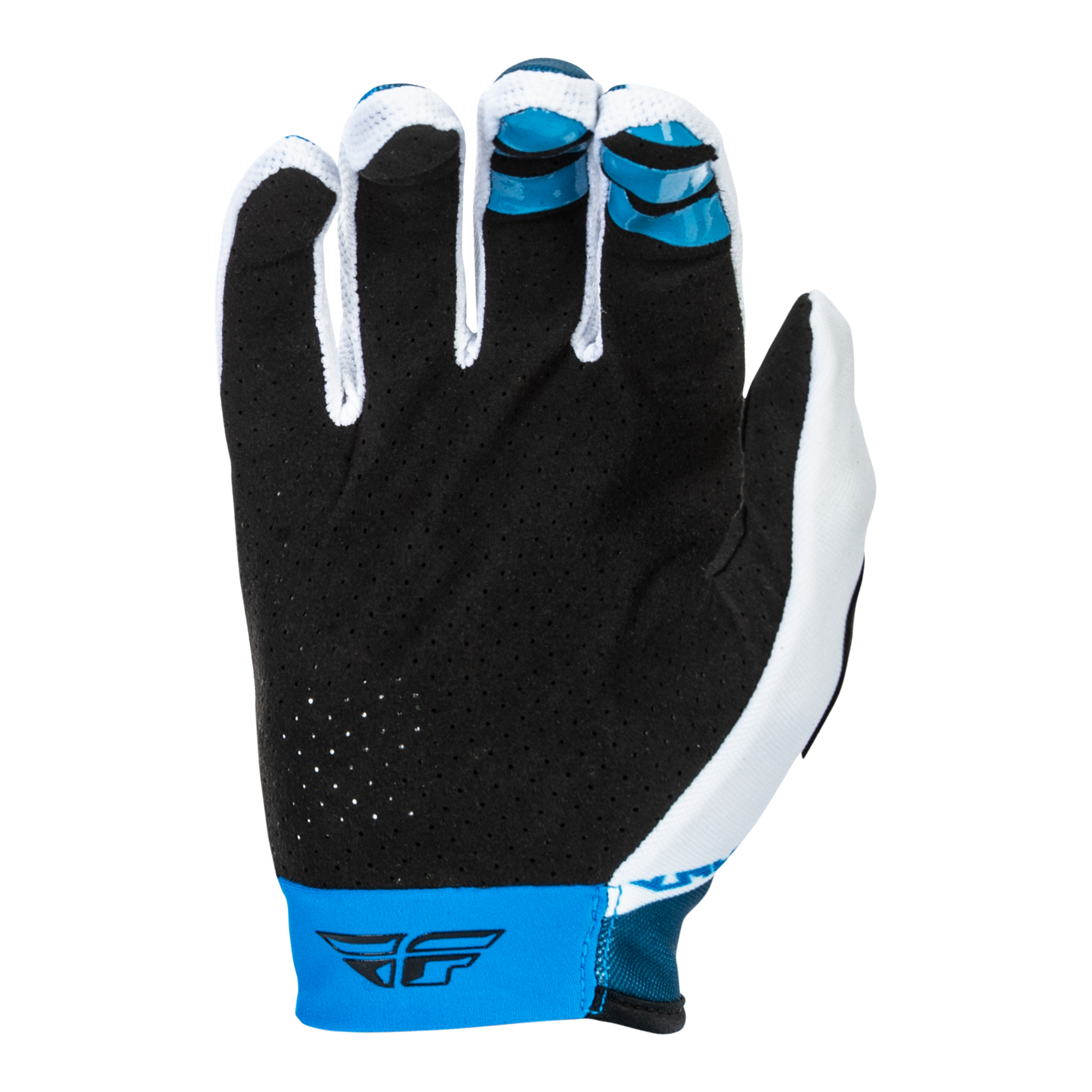 Fly Racing Lite MX Gloves White / Blue - FREE UK Shipping, FREE 365 Day Returns | Moto Central