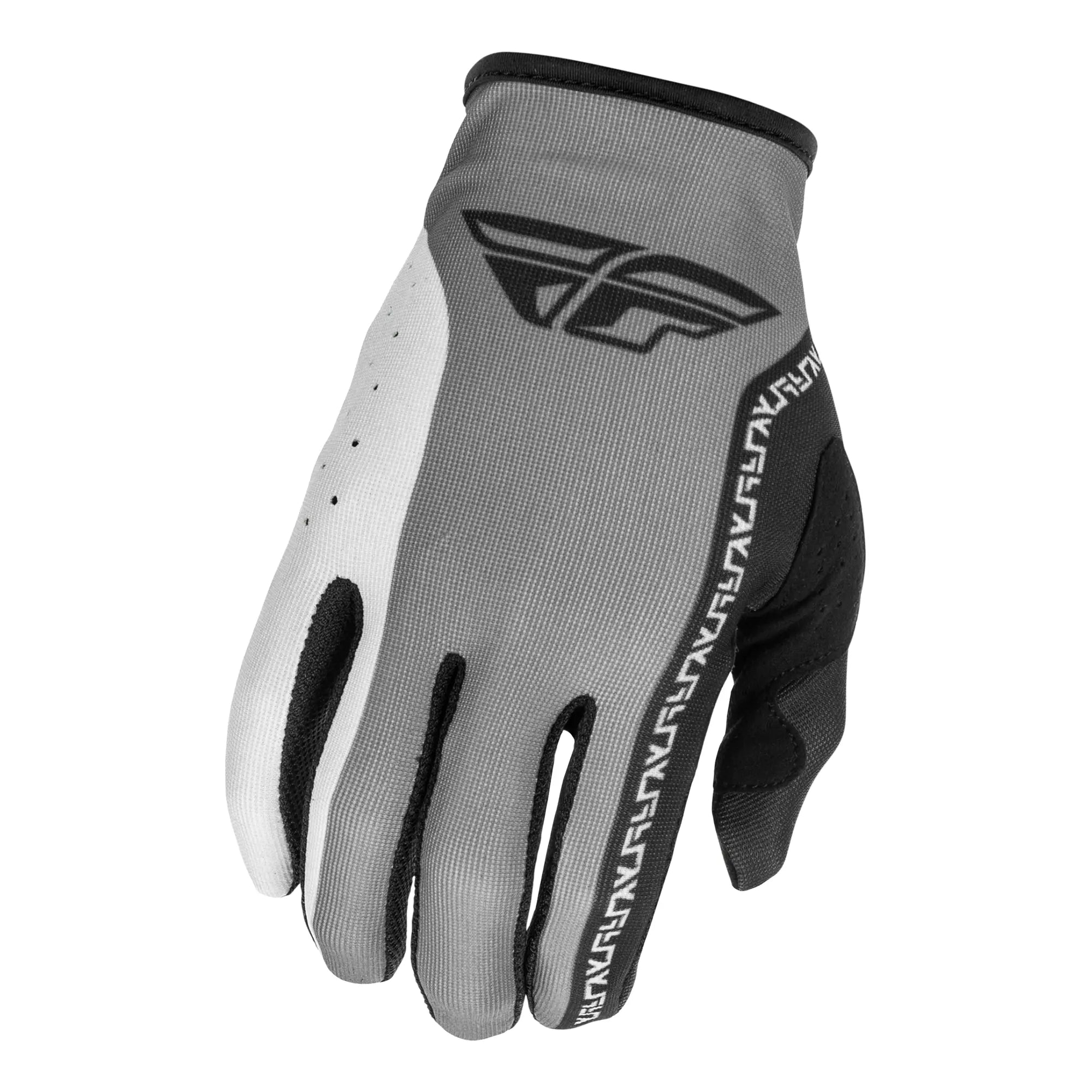 Fly Racing Lite MX Gloves Grey / Black - FREE UK Shipping, FREE 365 Day Returns | Moto Central