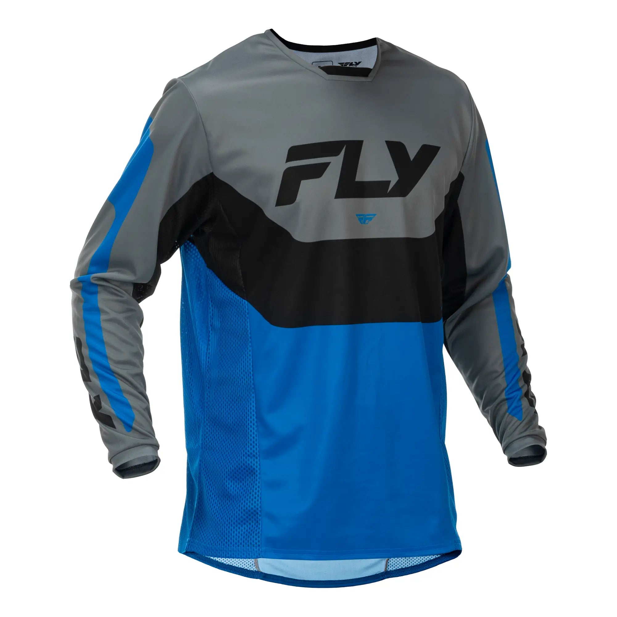 Fly Racing Kinetic MX Jersey Blue / Grey / Black - FREE UK Shipping, FREE 365 Day Returns | Moto Central