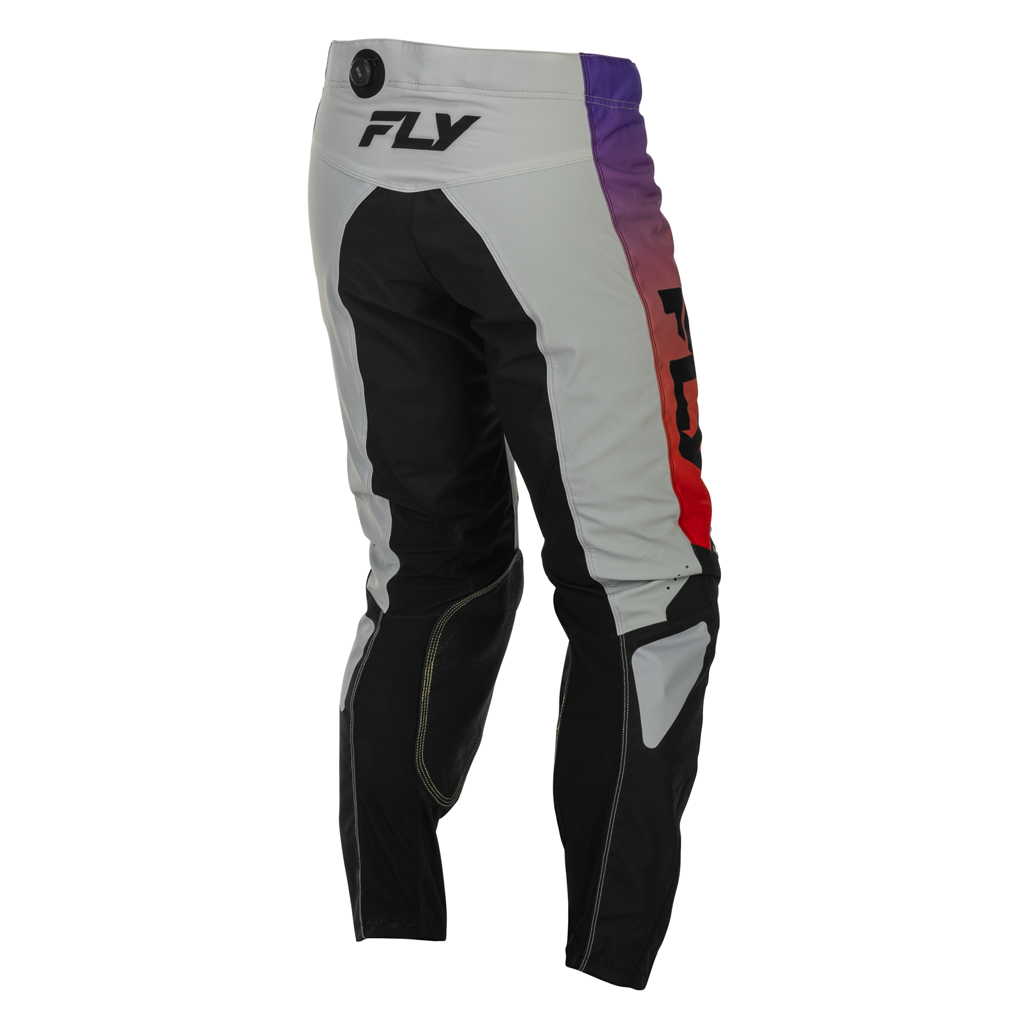 Fly Racing Kinetic MX Trouser Grey / Red / Purple / Black - FREE UK Shipping, FREE 365 Day Returns | Moto Central