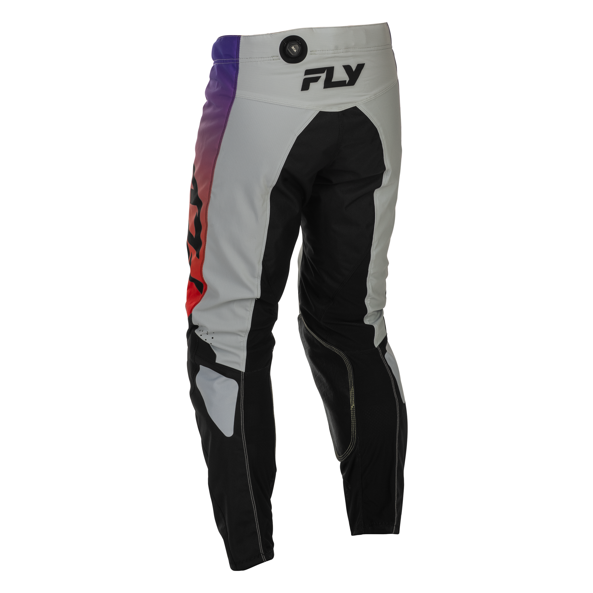 Fly Racing Kinetic MX Trouser Grey / Red / Purple / Black - FREE UK Shipping, FREE 365 Day Returns | Moto Central