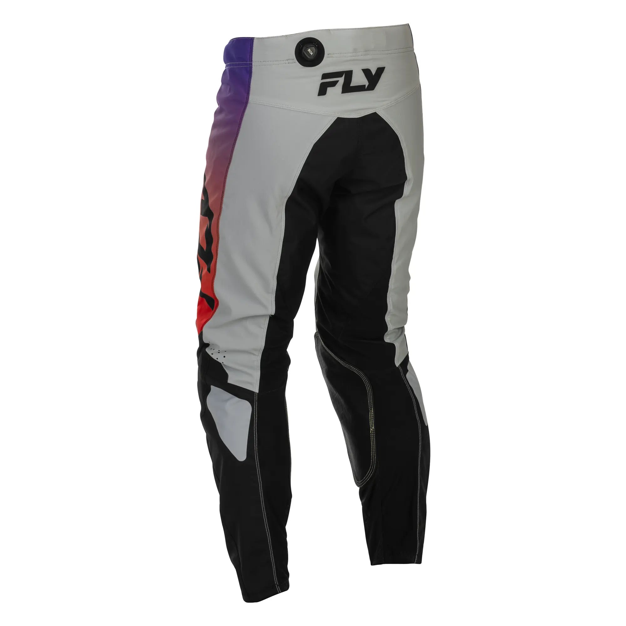 Fly Racing Kinetic MX Trouser Grey / Red / Purple / Black - FREE UK Shipping, FREE 365 Day Returns | Moto Central