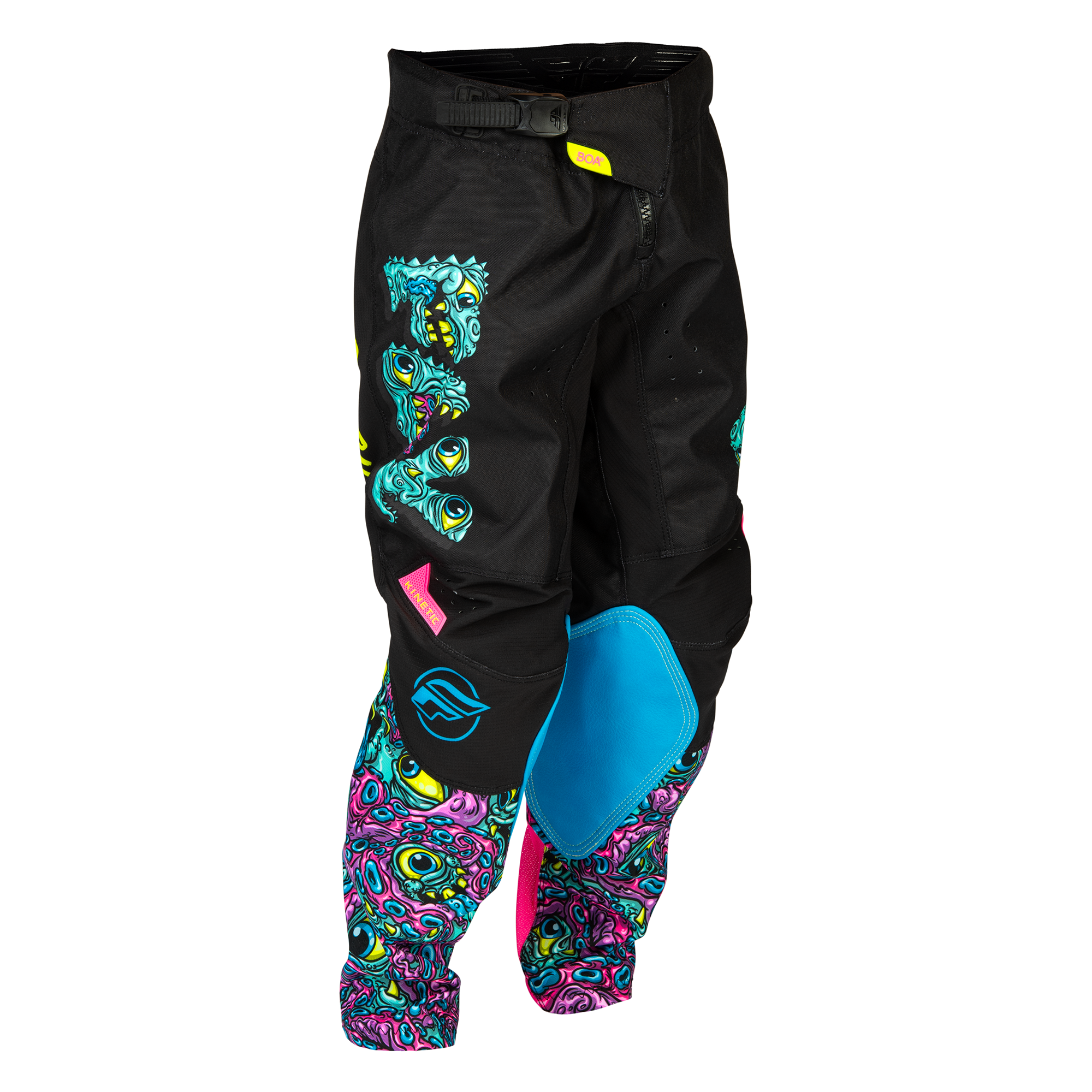 Fly Racing Kinetic Youth Mutant MX Trouser Black / Multi - FREE UK Shipping, FREE 365 Day Returns | Moto Central