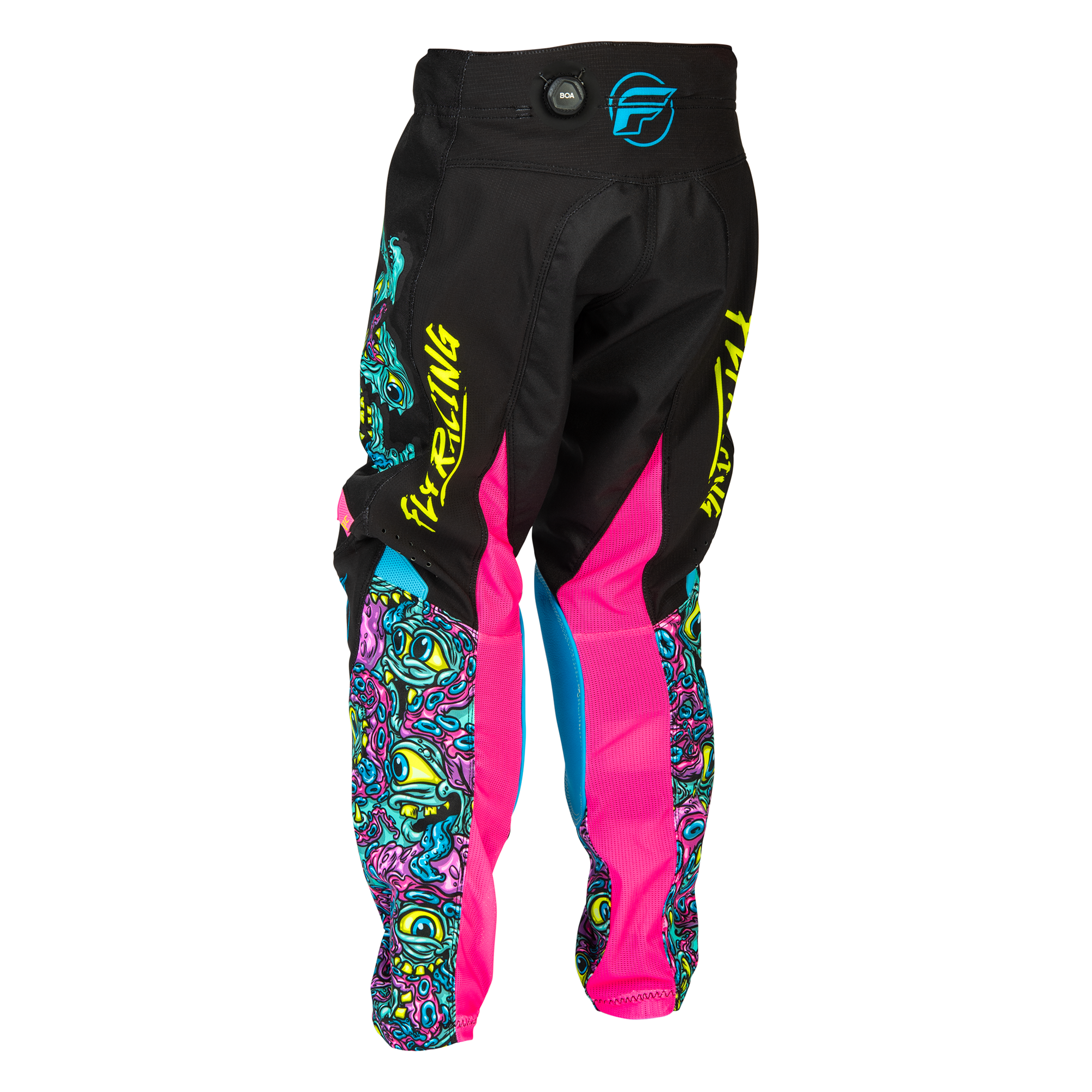 Fly Racing Kinetic Youth Mutant MX Trouser Black / Multi - FREE UK Shipping, FREE 365 Day Returns | Moto Central
