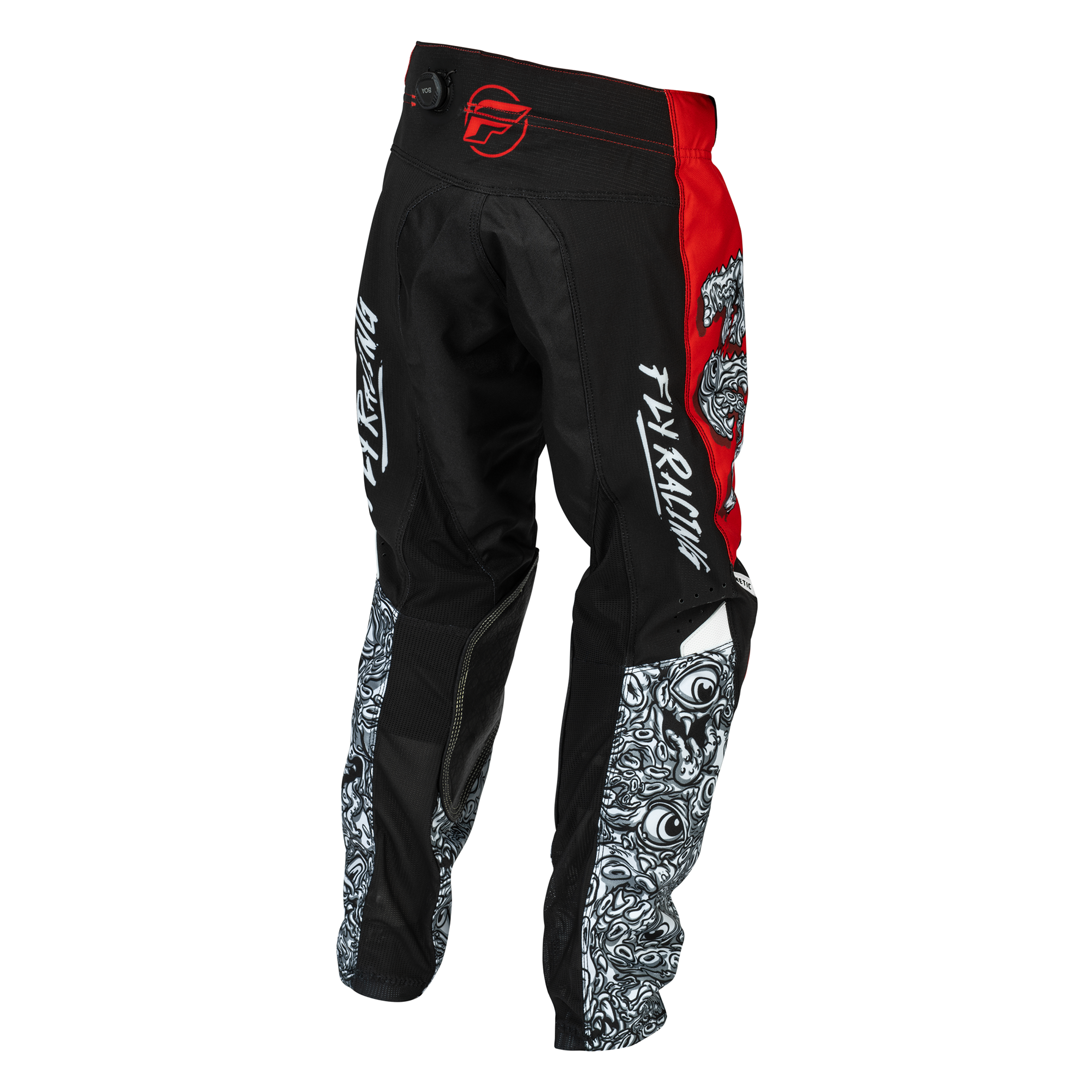 Fly Racing Kinetic Youth Mutant MX Trouser Red / White / Black - FREE UK Shipping, FREE 365 Day Returns | Moto Central