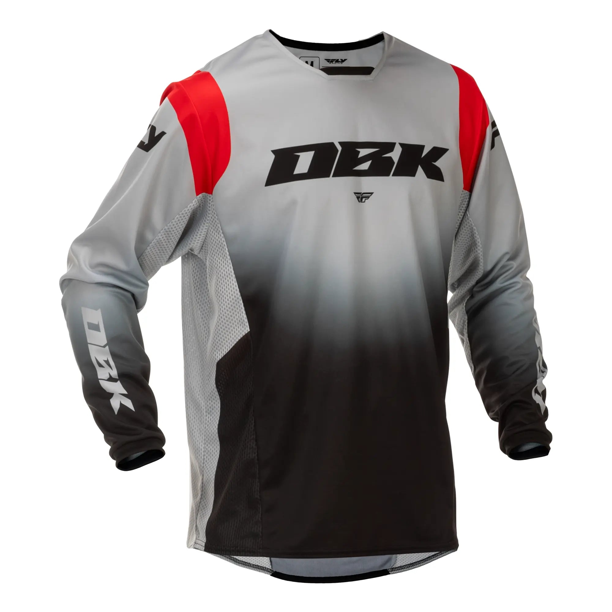 Fly Racing Kinetic DBK MX Jersey Grey / Black / Red - FREE UK Shipping, FREE 365 Day Returns | Moto Central