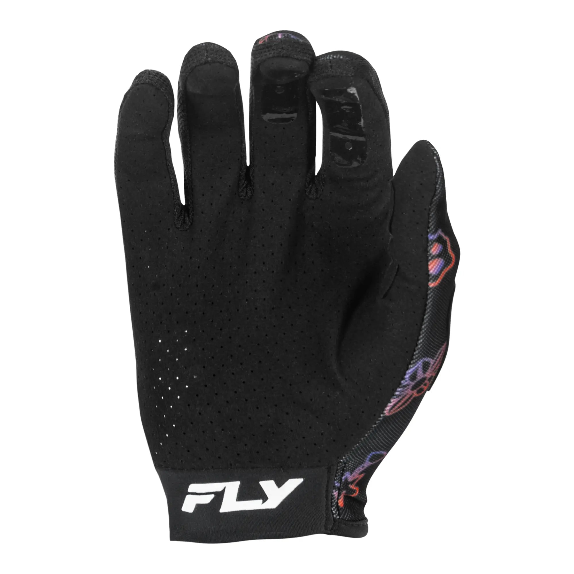 Fly Racing Lite Outline Youth MX Gloves Black / Red / Purple - FREE UK Shipping, FREE 365 Day Returns | Moto Central