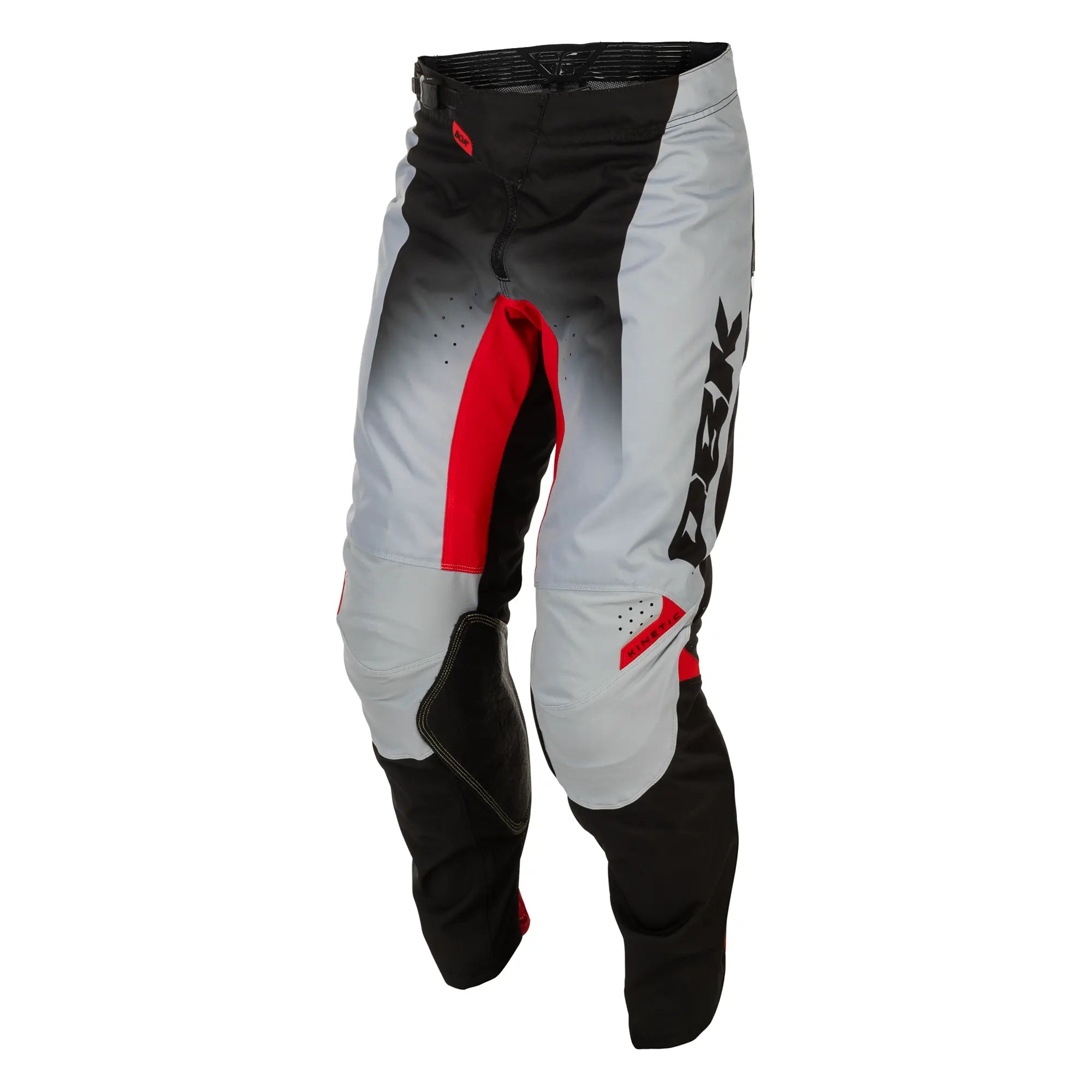 Fly Racing Kinetic DBK MX Trouser Grey / Black / Red - FREE UK Shipping, FREE 365 Day Returns | Moto Central