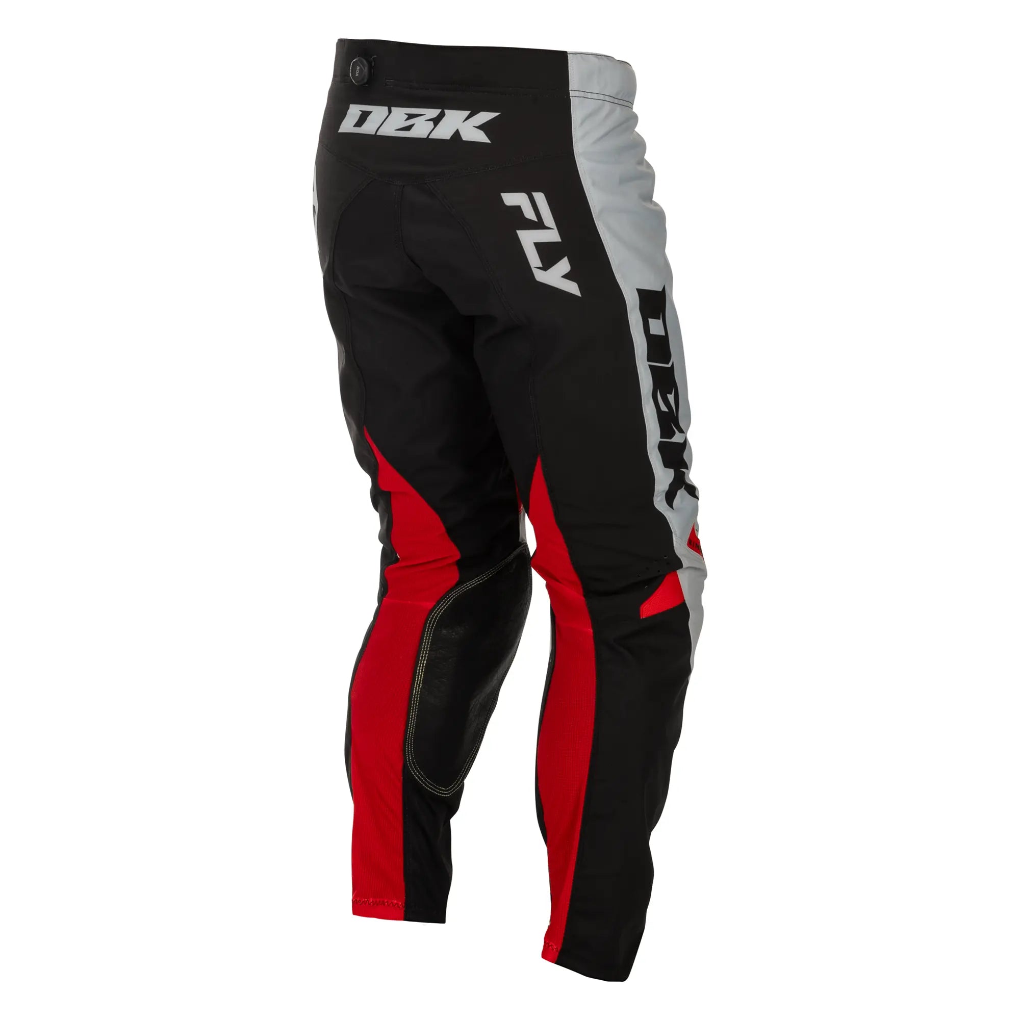 Fly Racing Kinetic DBK MX Trouser Grey / Black / Red - FREE UK Shipping, FREE 365 Day Returns | Moto Central