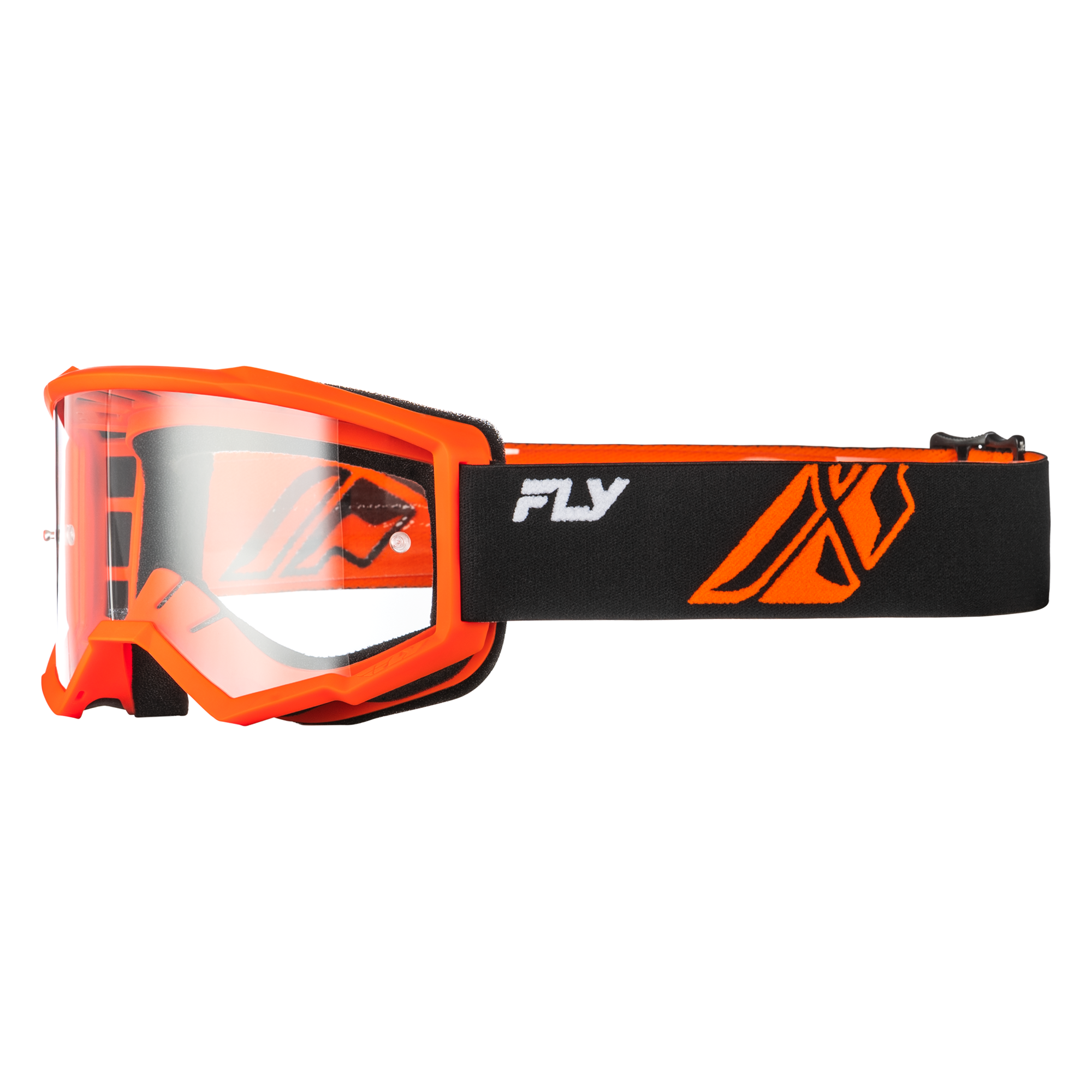 Fly Racing Focus Goggle Black / Orange With Clear Lens - FREE UK Shipping, FREE 365 Day Returns | Moto Central