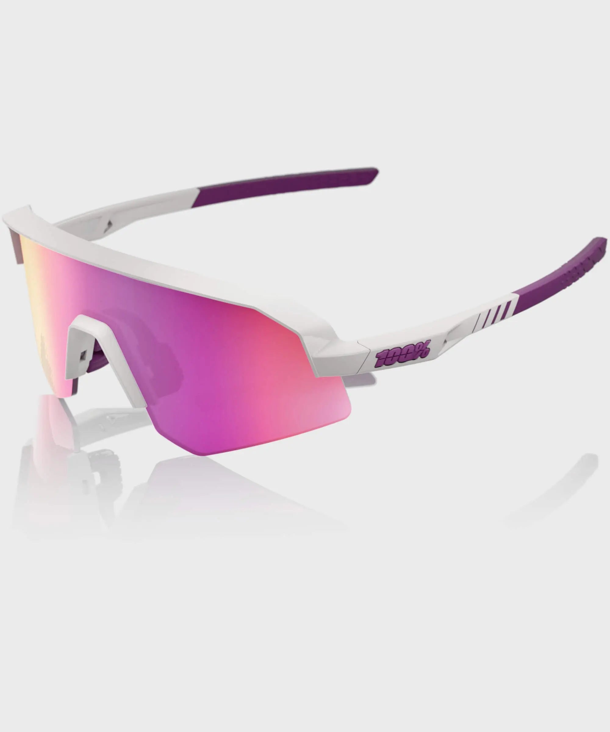 100% Slendale SL Glasses Matt Chalk / Purple Multilayer Mirror Lens - FREE UK Shipping, FREE 365 Day Returns | Moto Central