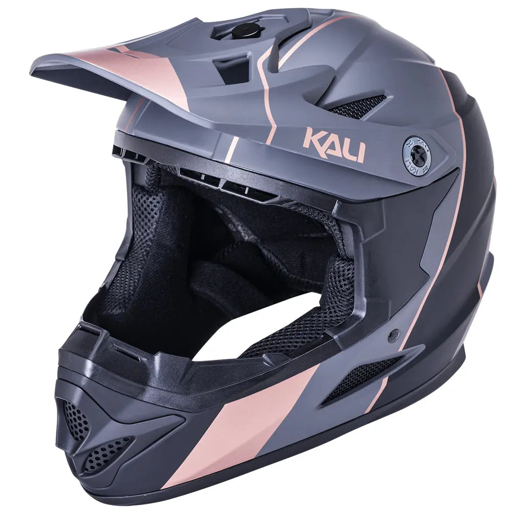 Kali Zoka Stripe Youth Helmet Matt Black / Bronze - FREE UK Shipping, FREE 365 Day Returns | Moto Central