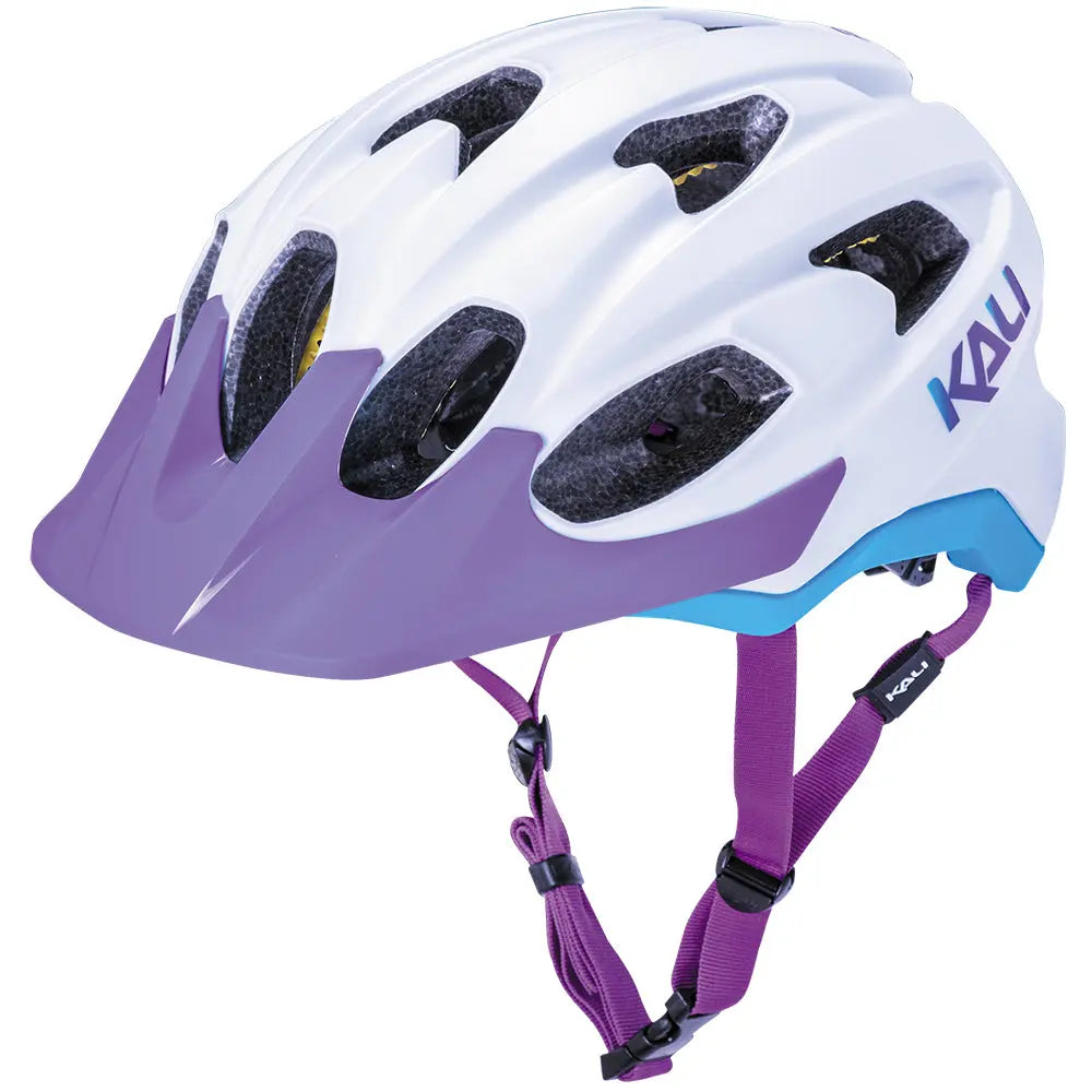 Kali Pace Solid Helmet Matt White / Blue /Purple - FREE UK Shipping, FREE 365 Day Returns | Moto Central