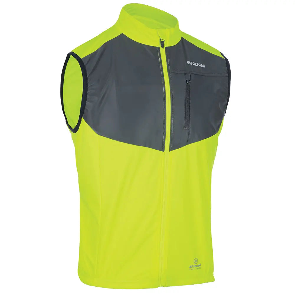 Oxford Venture Windproof Gilet Fluo Yellow - FREE UK Shipping, FREE 365 Day Returns | Moto Central