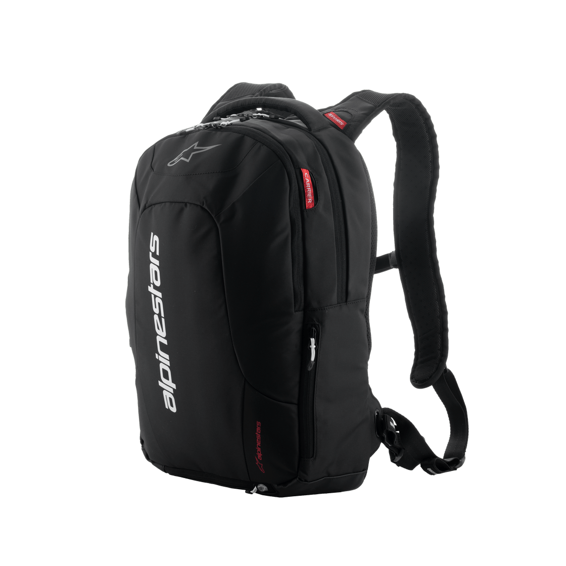 Alpinestars City Hunter V2 Backpack Black / White, front three-quarter view