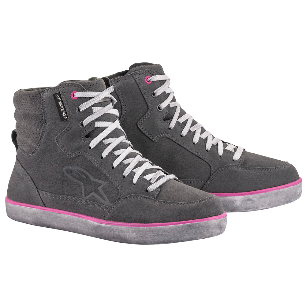 Alpinestars Stella J-6 Waterproof Ladies Boots Grey / Fuchsia FREE UK Delivery, FREE 365 Day Returns | Moto Central