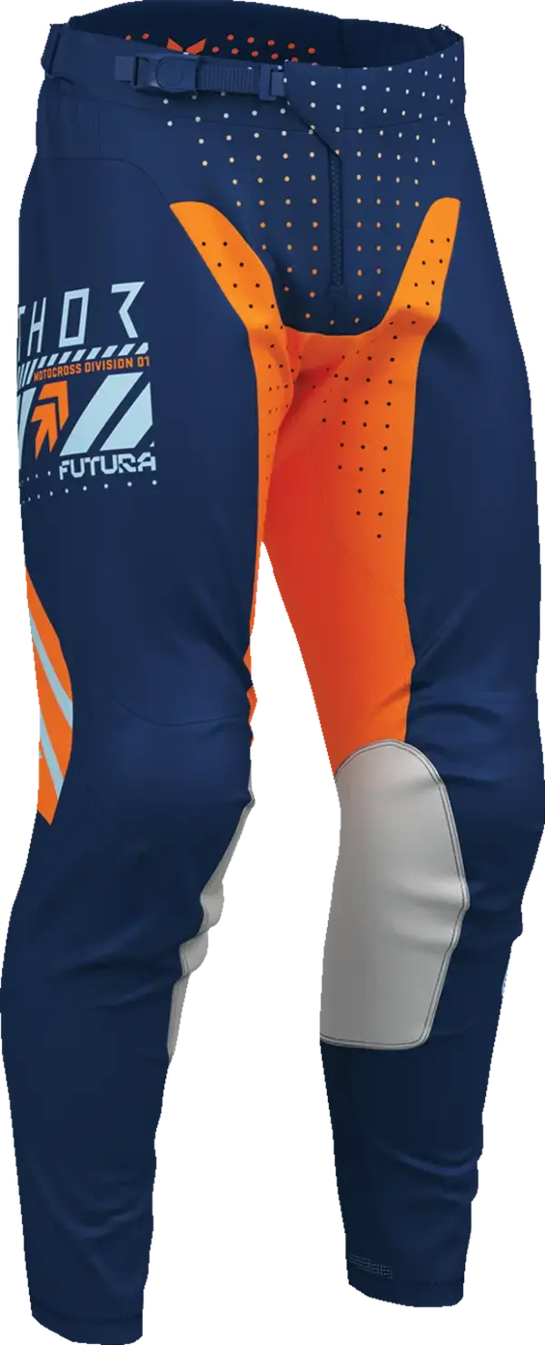 Thor Launchmode Futura MX Textile Trouser Navy / Orange - FREE UK Shipping, FREE 365 Day Returns | Moto Central