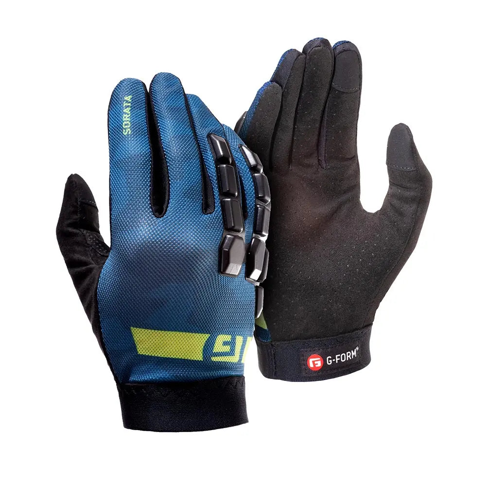 G-Form Youth Gloves Blue / Green - FREE UK Shipping, FREE 365 Day Returns | Moto Central